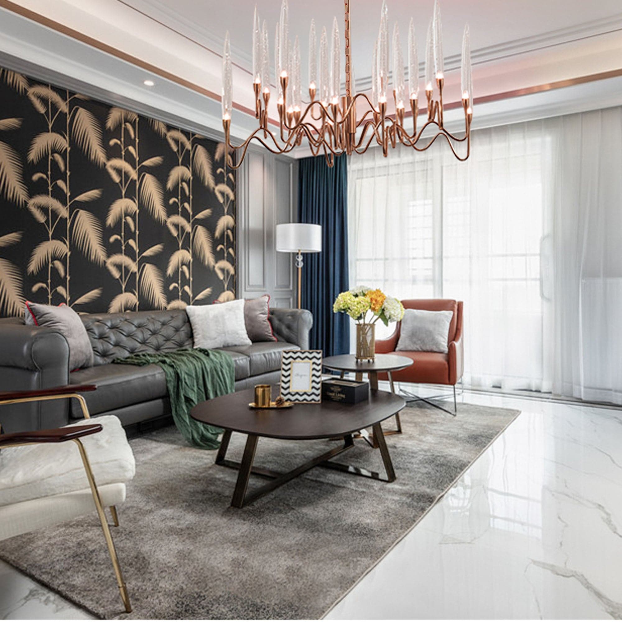 Opus Chandirler Cy-New-090-Rg -  Pendant Lamps - ebarza Furniture UAE | Shop Modern Furniture in Abu Dhabi & Dubai - مفروشات ايبازرا في الامارات | تسوق اثاث عصري وديكورات مميزة في دبي وابوظبي