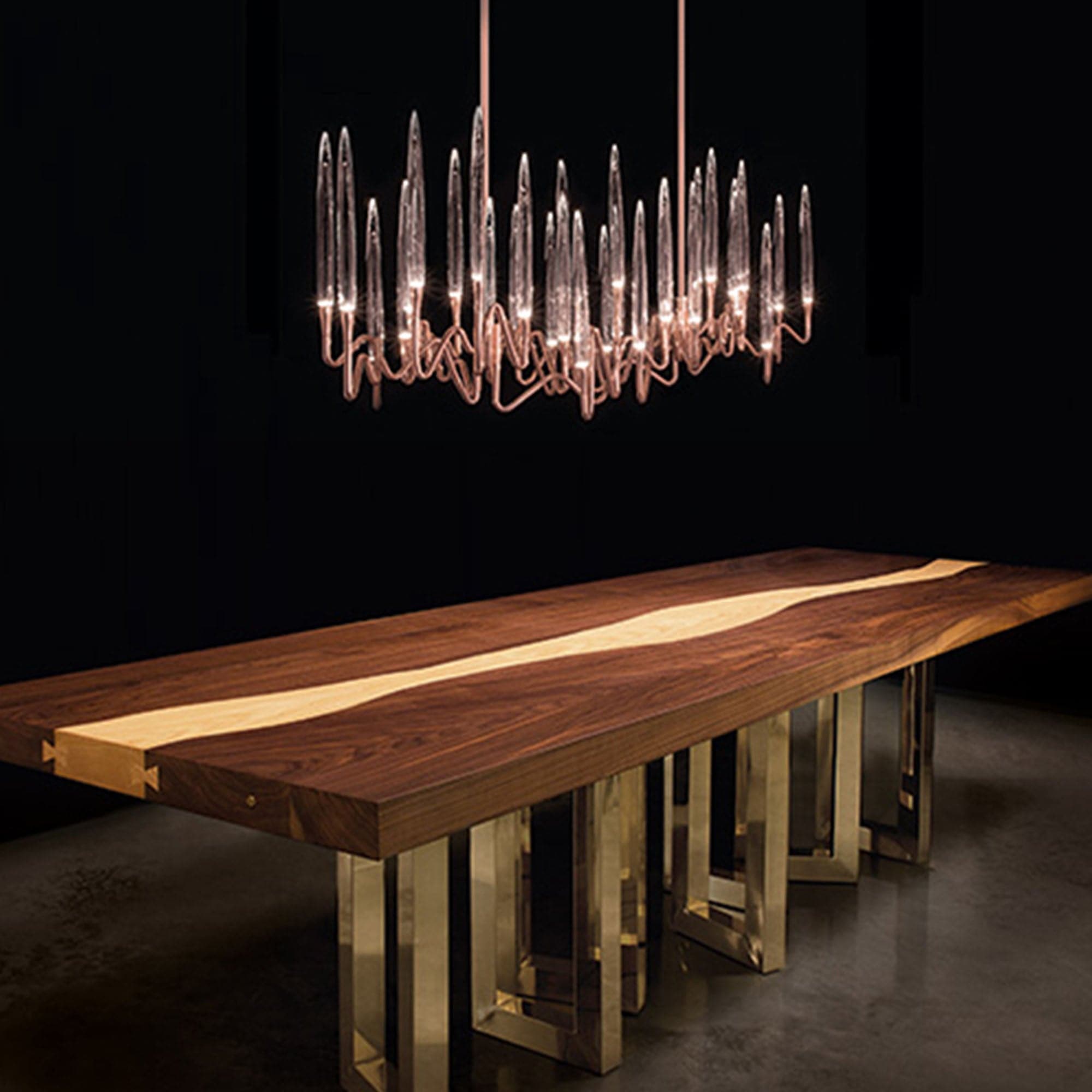 AS IS - Opus Long Chandelier Cy-New-091-Rg-YAS -  DISPLAY ITEM - ebarza Furniture UAE | Shop Modern Furniture in Abu Dhabi & Dubai - مفروشات ايبازرا في الامارات | تسوق اثاث عصري وديكورات مميزة في دبي وابوظبي
