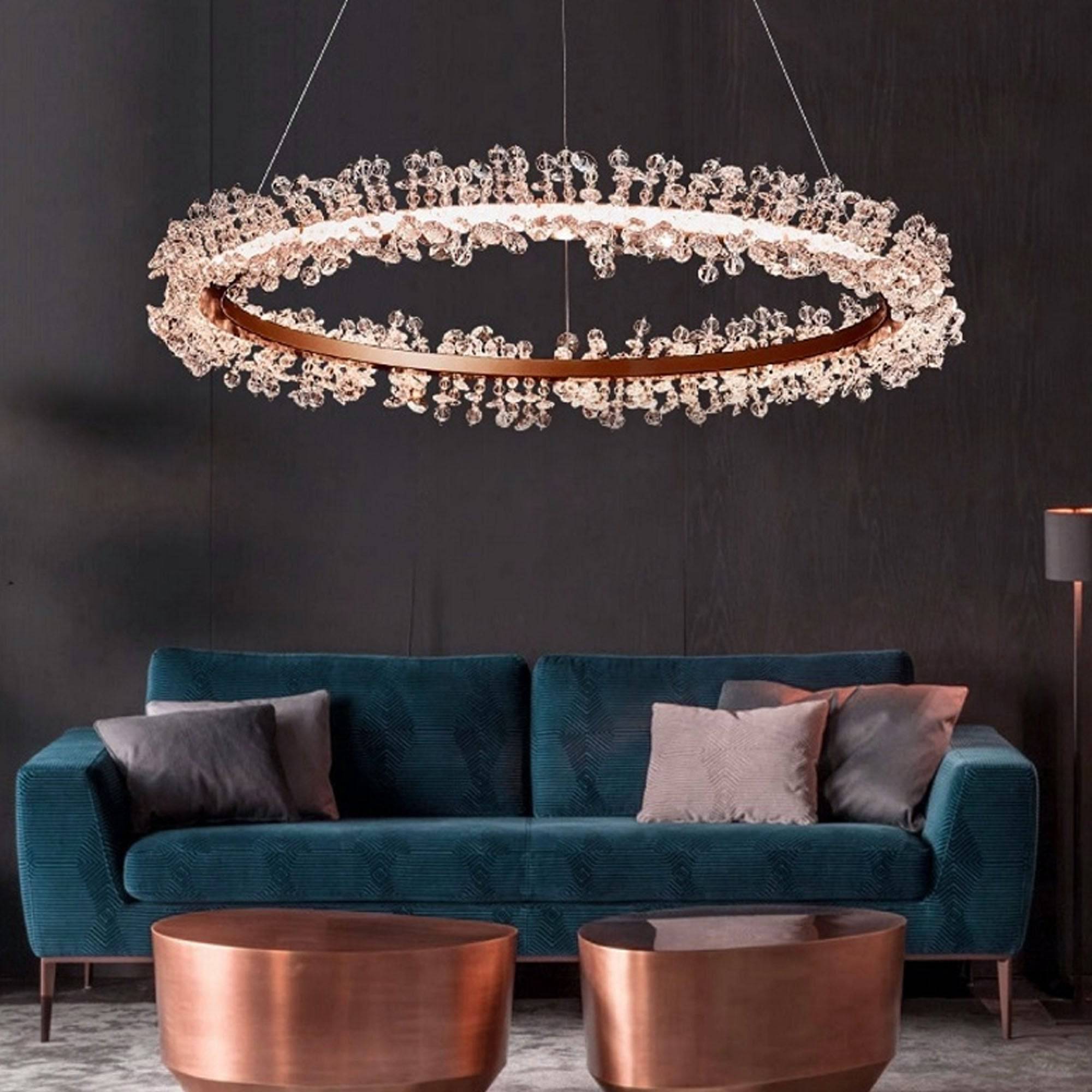 Orbit Chandelier Cy-New-092-RG -  Pendant Lamps - ebarza Furniture UAE | Shop Modern Furniture in Abu Dhabi & Dubai - مفروشات ايبازرا في الامارات | تسوق اثاث عصري وديكورات مميزة في دبي وابوظبي