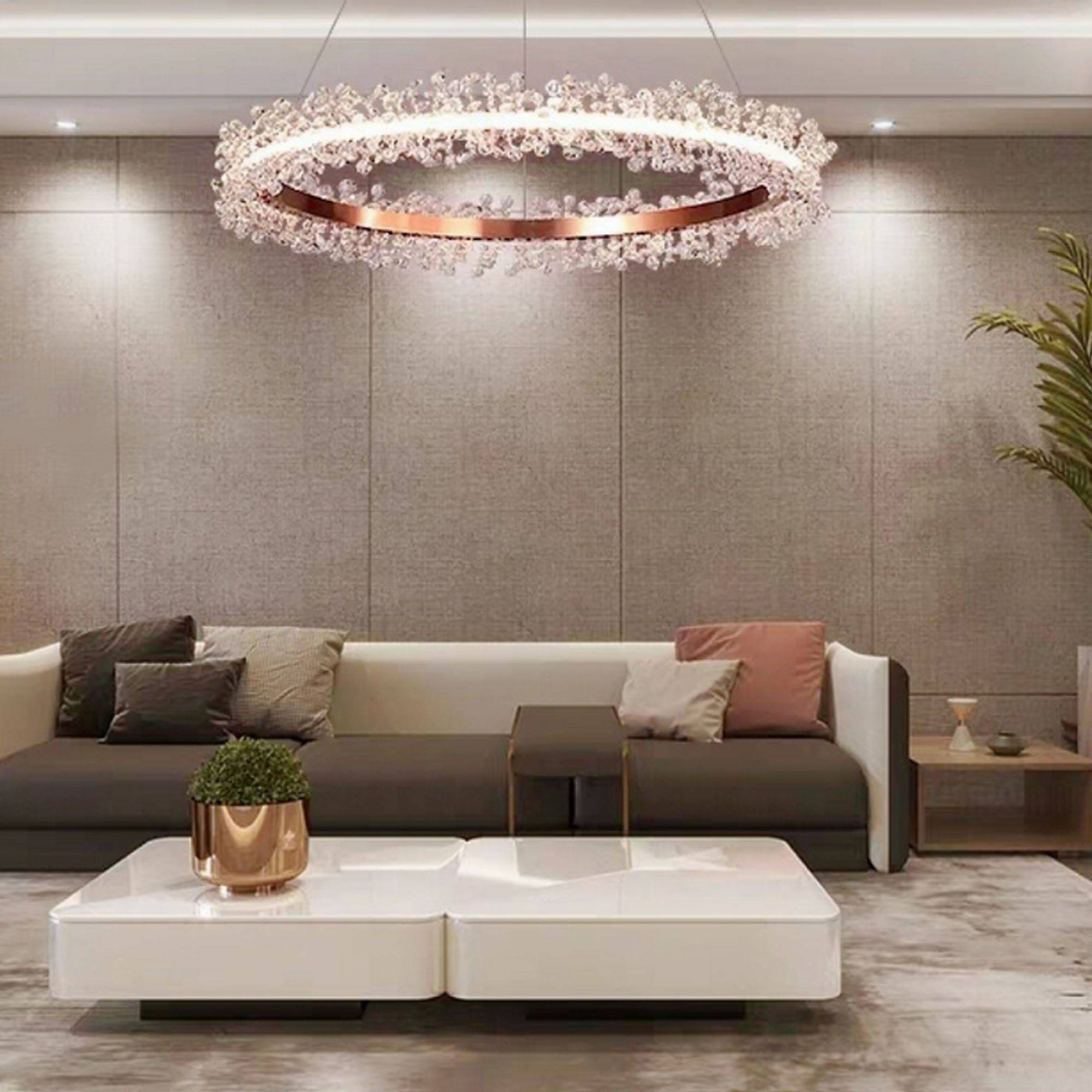 Orbit Chandelier Cy-New-092-RG -  Pendant Lamps - ebarza Furniture UAE | Shop Modern Furniture in Abu Dhabi & Dubai - مفروشات ايبازرا في الامارات | تسوق اثاث عصري وديكورات مميزة في دبي وابوظبي
