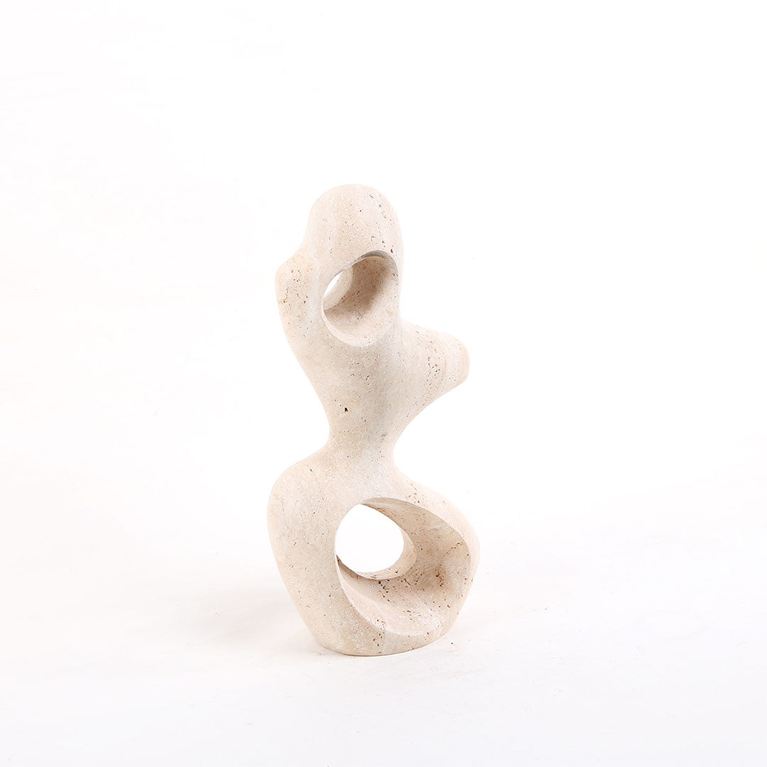 Organic Shape Marble Sculpture - KA4121 -  Home Decor Figurines - ebarza Furniture UAE | Shop Modern Furniture in Abu Dhabi & Dubai - مفروشات ايبازرا في الامارات | تسوق اثاث عصري وديكورات مميزة في دبي وابوظبي