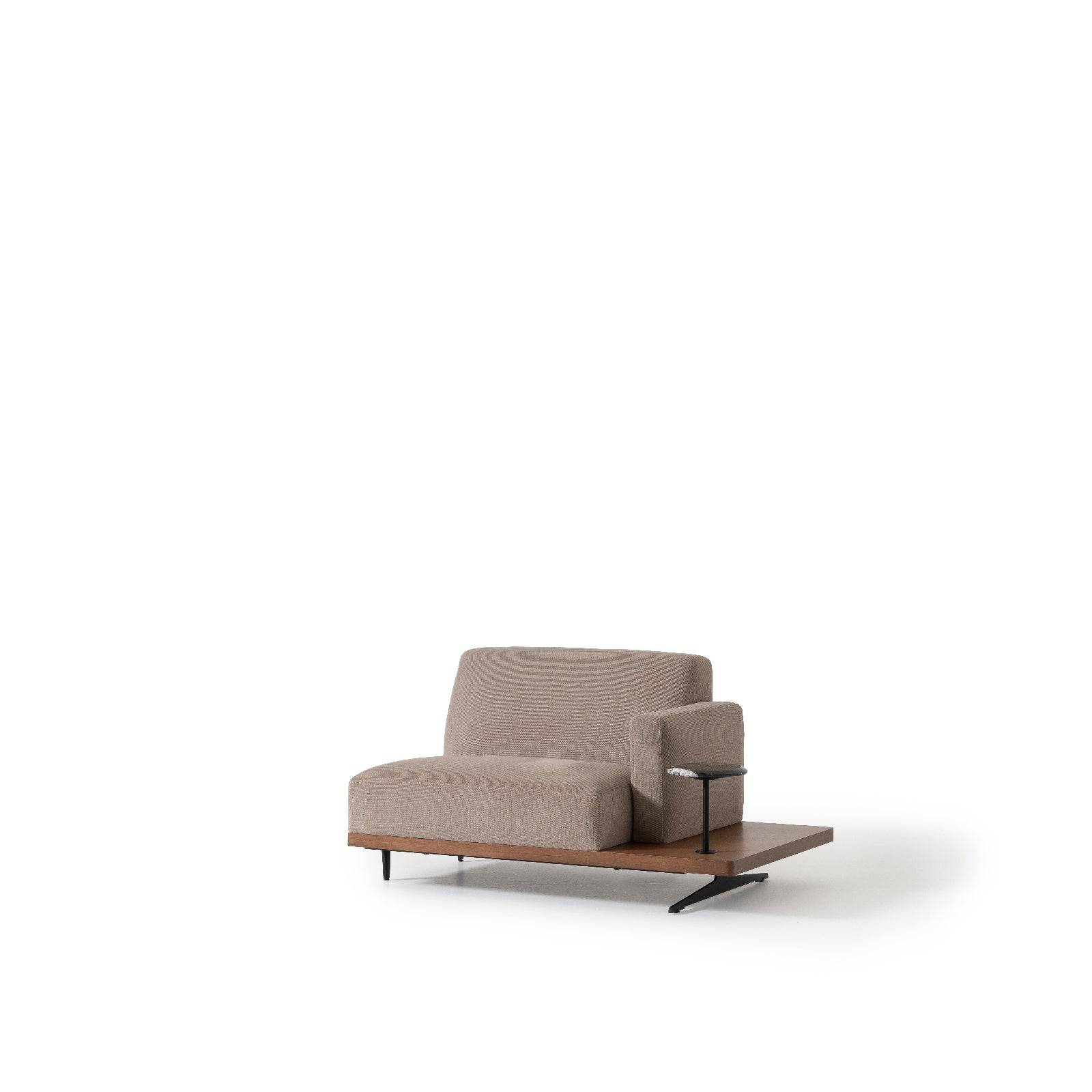 Orissa Sofa Right Module With Arm And Marble Table Orsaim-Rightsofa -  Sofas - ebarza Furniture UAE | Shop Modern Furniture in Abu Dhabi & Dubai - مفروشات ايبازرا في الامارات | تسوق اثاث عصري وديكورات مميزة في دبي وابوظبي