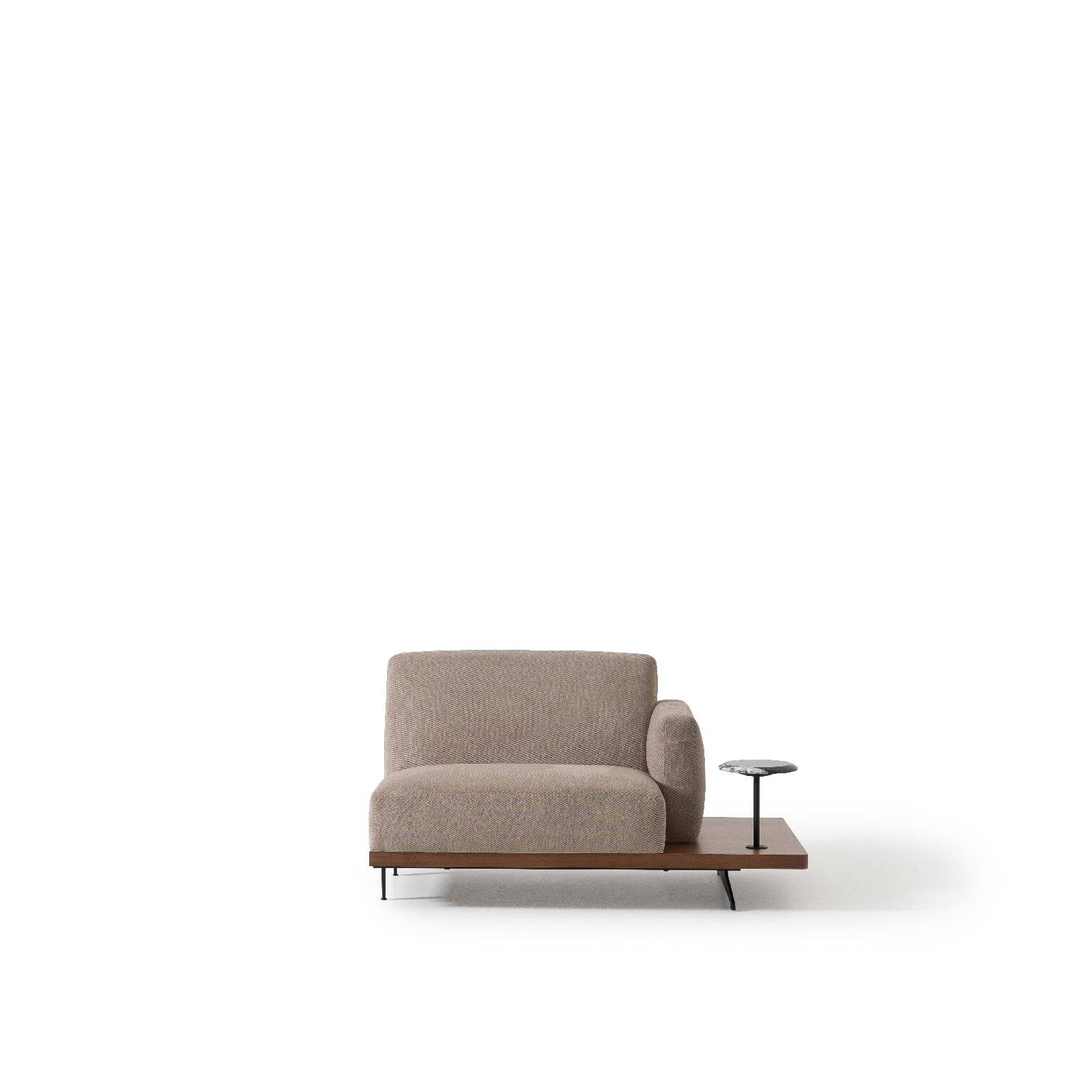 Orissa Sofa Right Module With Arm And Marble Table Orsaim-Rightsofa -  Sofas - ebarza Furniture UAE | Shop Modern Furniture in Abu Dhabi & Dubai - مفروشات ايبازرا في الامارات | تسوق اثاث عصري وديكورات مميزة في دبي وابوظبي