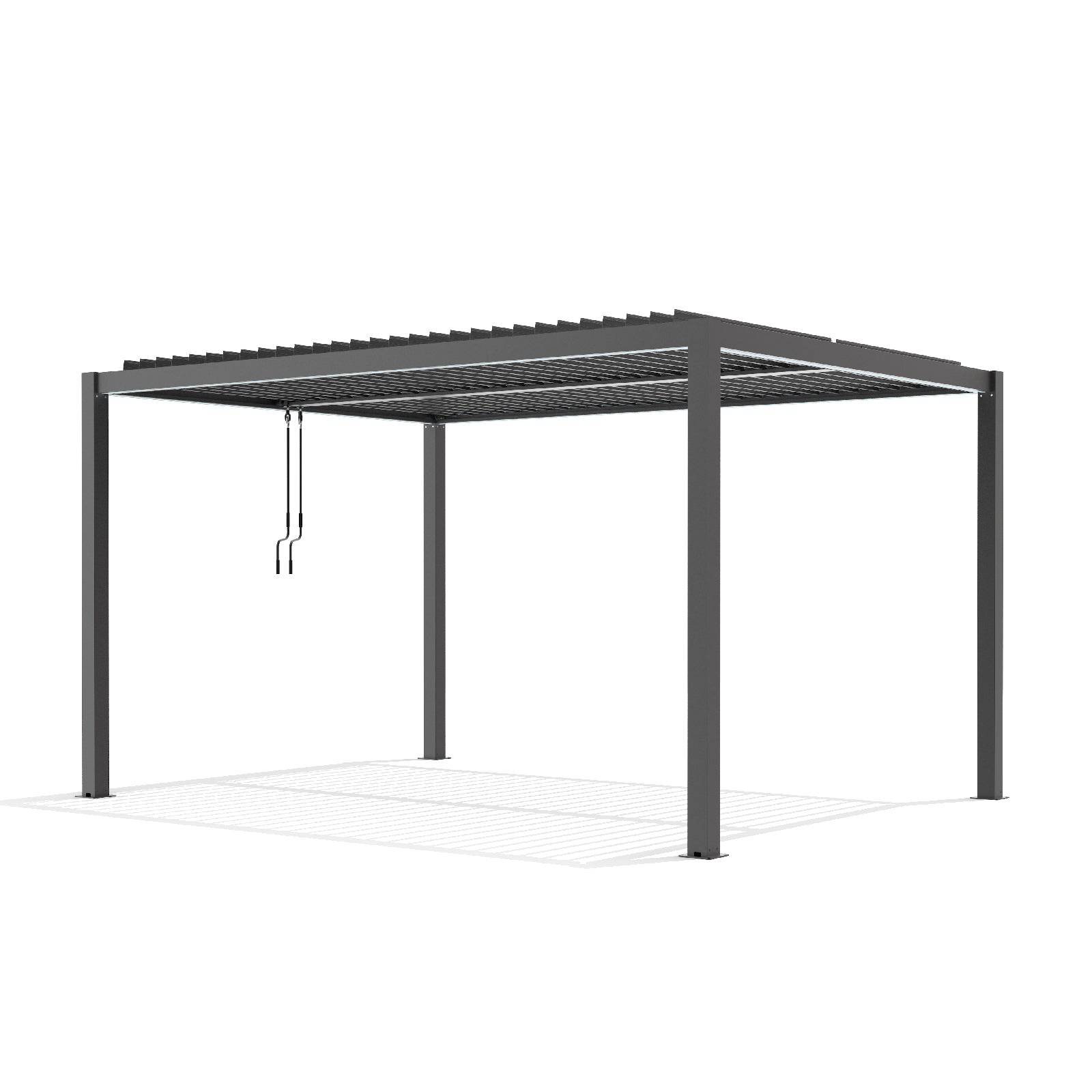 Outdoor Pergola And Screen With Led Light 300X300 M8610L-3X3 -  Smart Outdoors - ebarza Furniture UAE | Shop Modern Furniture in Abu Dhabi & Dubai - مفروشات ايبازرا في الامارات | تسوق اثاث عصري وديكورات مميزة في دبي وابوظبي