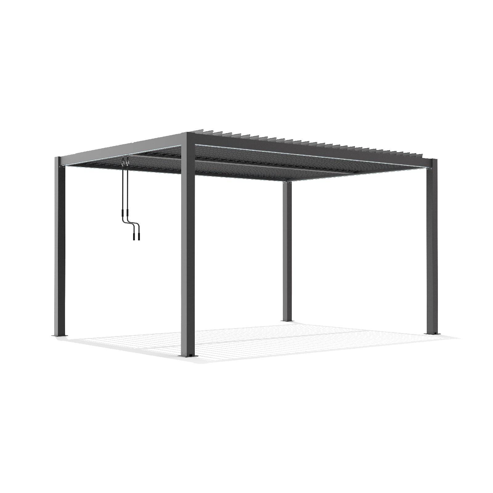 Outdoor Pergola And Screen With Led Light 300X300 M8610L-3X3 -  Smart Outdoors - ebarza Furniture UAE | Shop Modern Furniture in Abu Dhabi & Dubai - مفروشات ايبازرا في الامارات | تسوق اثاث عصري وديكورات مميزة في دبي وابوظبي
