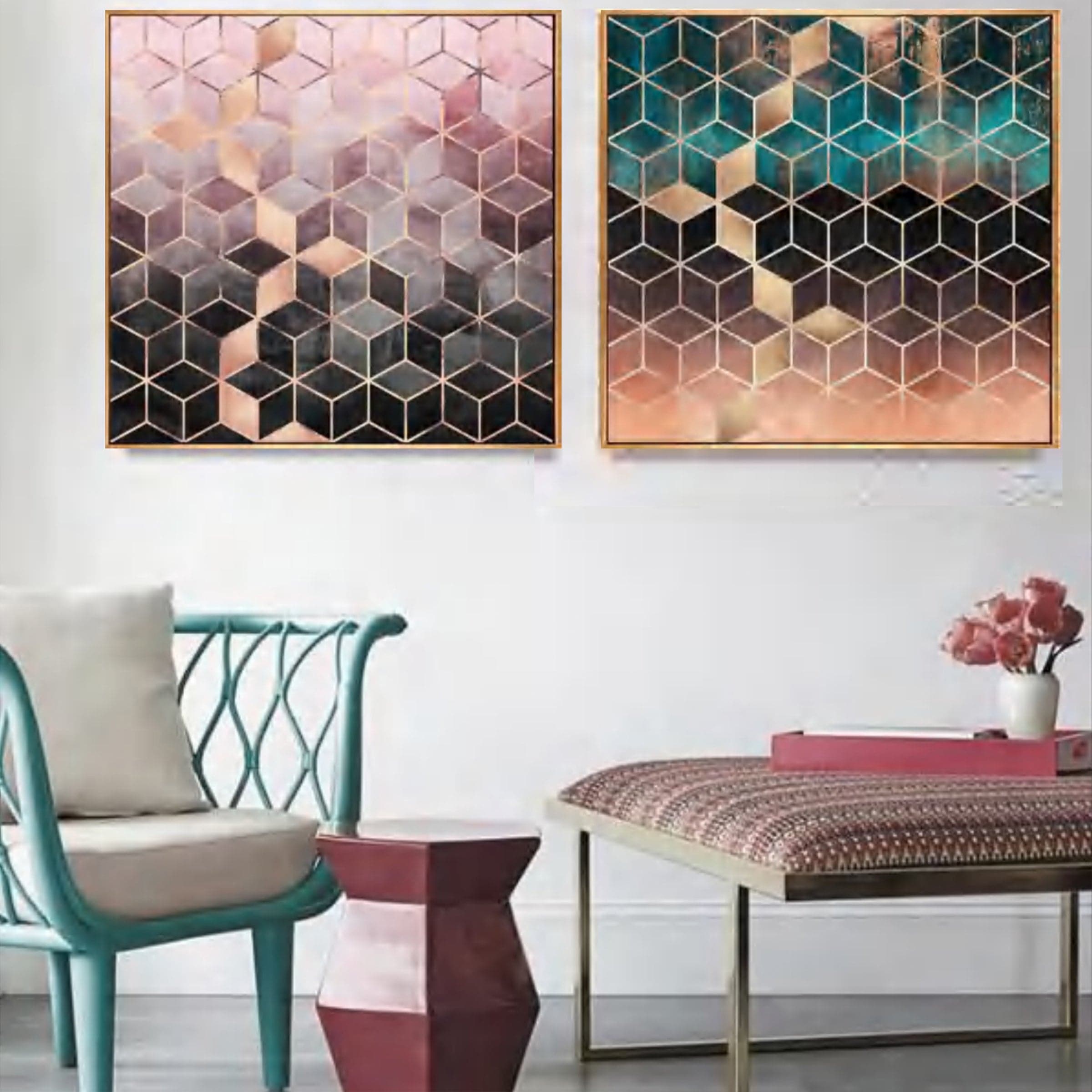 Painting Wall Art Fl-H190D -  Paintings - ebarza Furniture UAE | Shop Modern Furniture in Abu Dhabi & Dubai - مفروشات ايبازرا في الامارات | تسوق اثاث عصري وديكورات مميزة في دبي وابوظبي