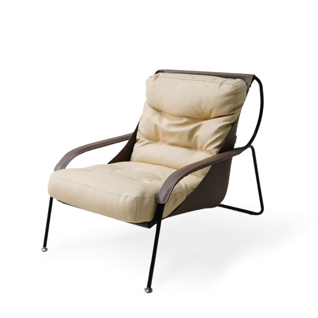 Pavia Lounge Chair LC042-Beige -  Lounge Chairs - ebarza Furniture UAE | Shop Modern Furniture in Abu Dhabi & Dubai - مفروشات ايبازرا في الامارات | تسوق اثاث عصري وديكورات مميزة في دبي وابوظبي