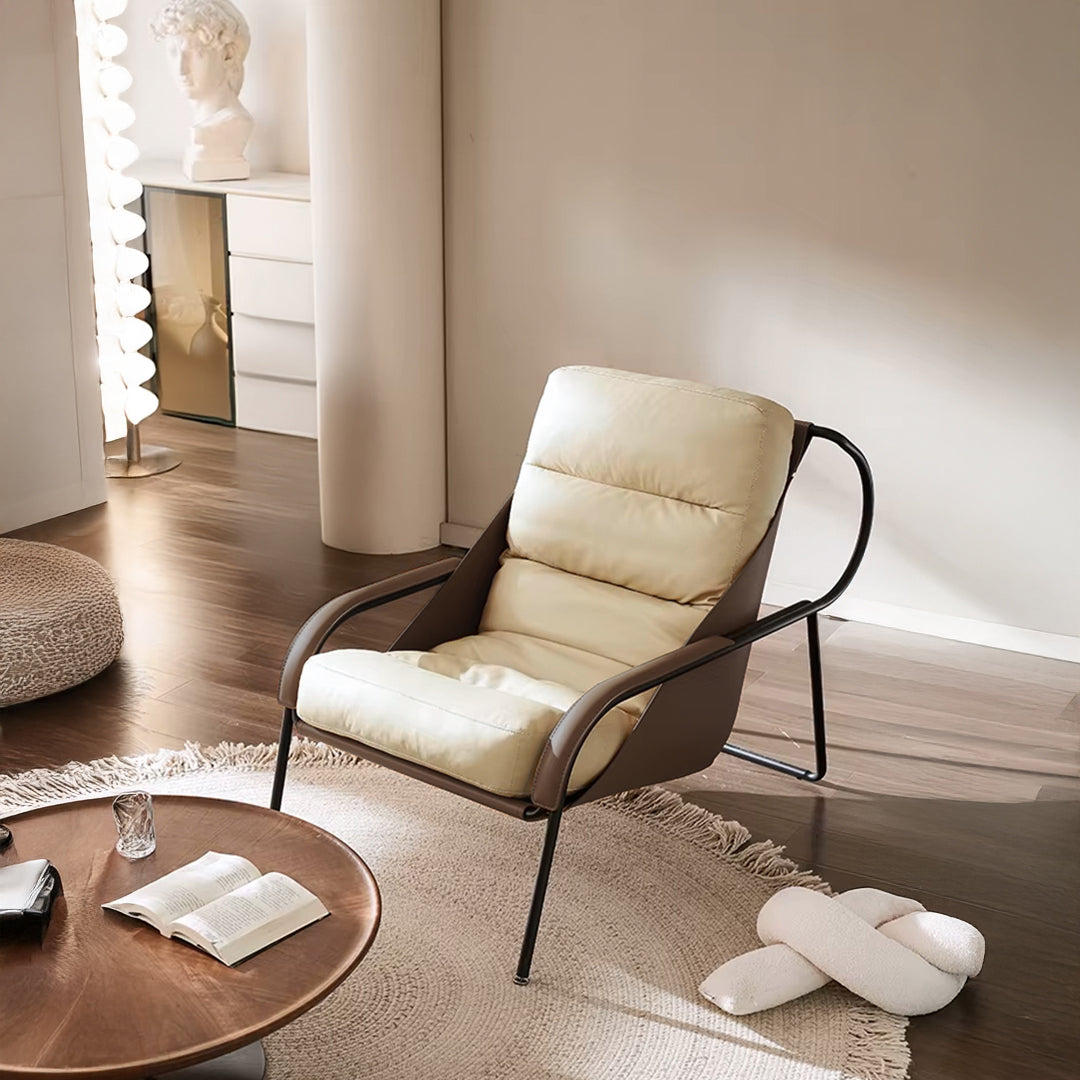 Pavia Lounge Chair LC042-Beige -  Lounge Chairs - ebarza Furniture UAE | Shop Modern Furniture in Abu Dhabi & Dubai - مفروشات ايبازرا في الامارات | تسوق اثاث عصري وديكورات مميزة في دبي وابوظبي