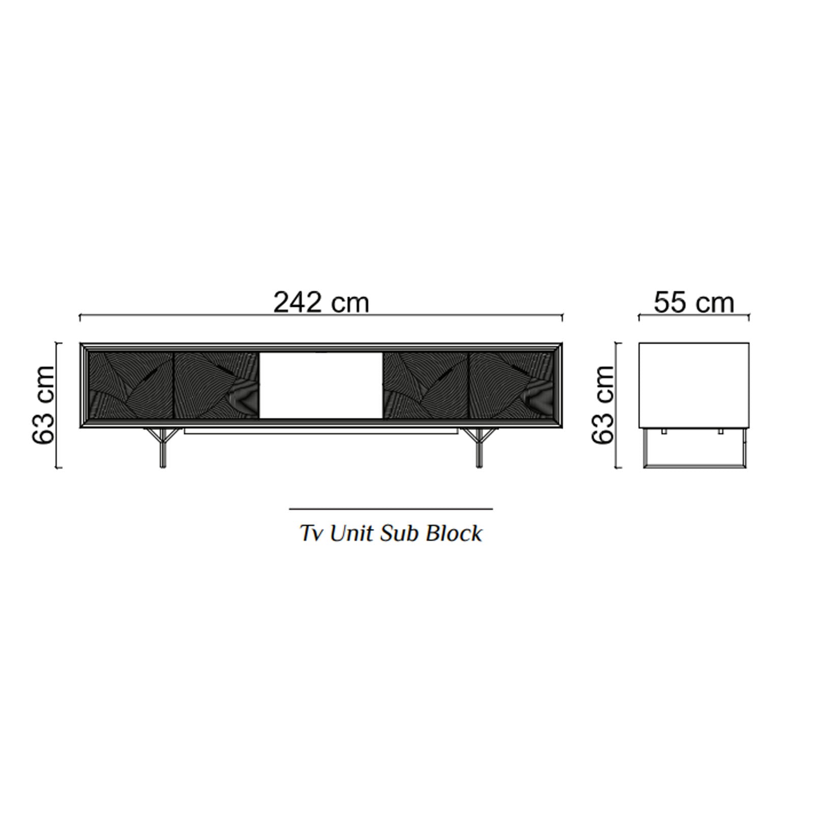 Pena Tv Unit Pena-Tv001 -  TV Units - ebarza Furniture UAE | Shop Modern Furniture in Abu Dhabi & Dubai - مفروشات ايبازرا في الامارات | تسوق اثاث عصري وديكورات مميزة في دبي وابوظبي