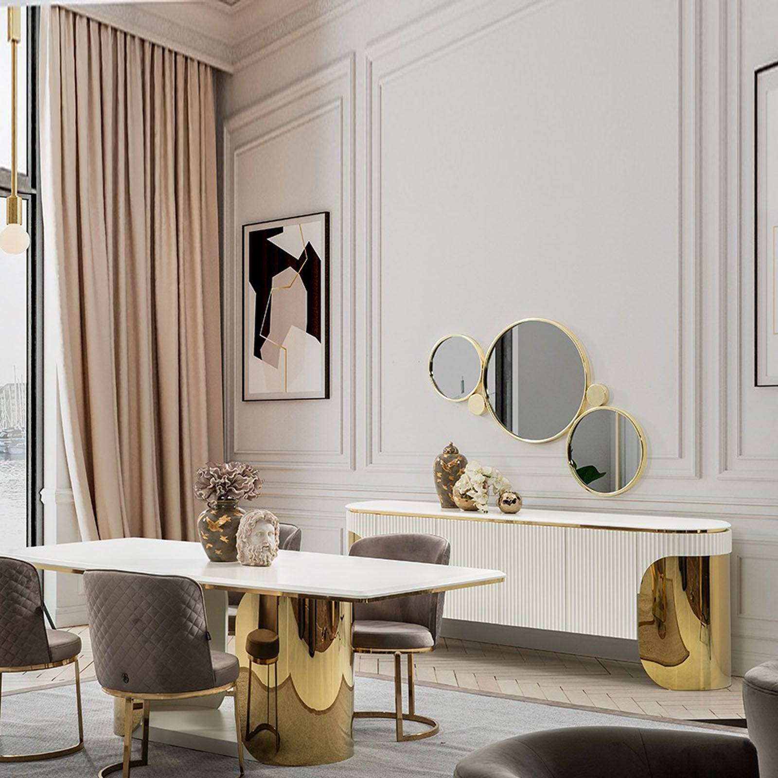 Phantom Dining Table Phantom005Tableonly -  Dining Tables - ebarza Furniture UAE | Shop Modern Furniture in Abu Dhabi & Dubai - مفروشات ايبازرا في الامارات | تسوق اثاث عصري وديكورات مميزة في دبي وابوظبي