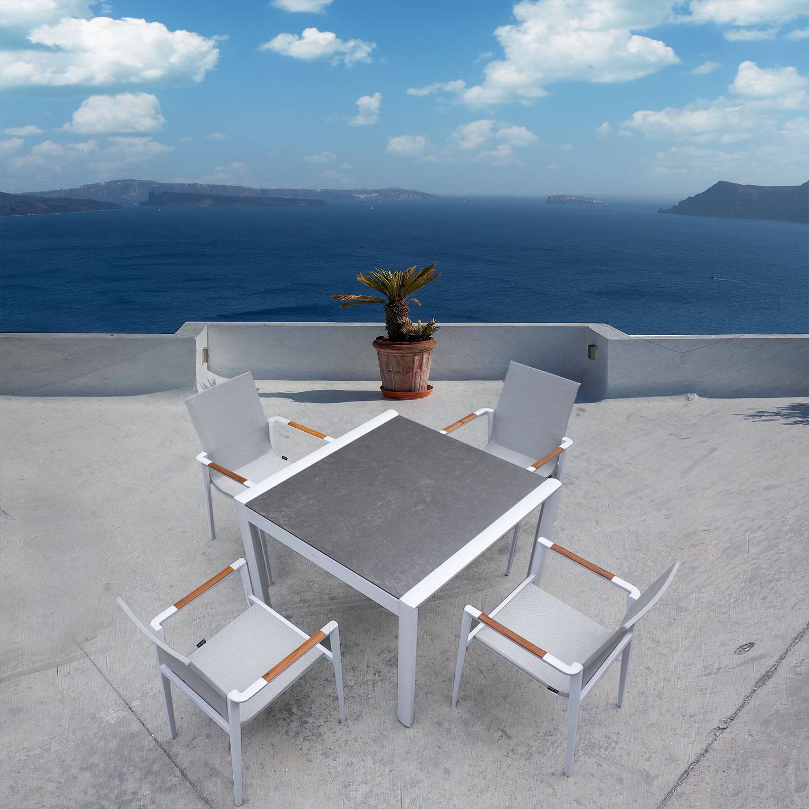 Phoenix Outdoor Dining Table And Chair Set Phoenix-C-Small -  Outdoor Furniture Sets - ebarza Furniture UAE | Shop Modern Furniture in Abu Dhabi & Dubai - مفروشات ايبازرا في الامارات | تسوق اثاث عصري وديكورات مميزة في دبي وابوظبي