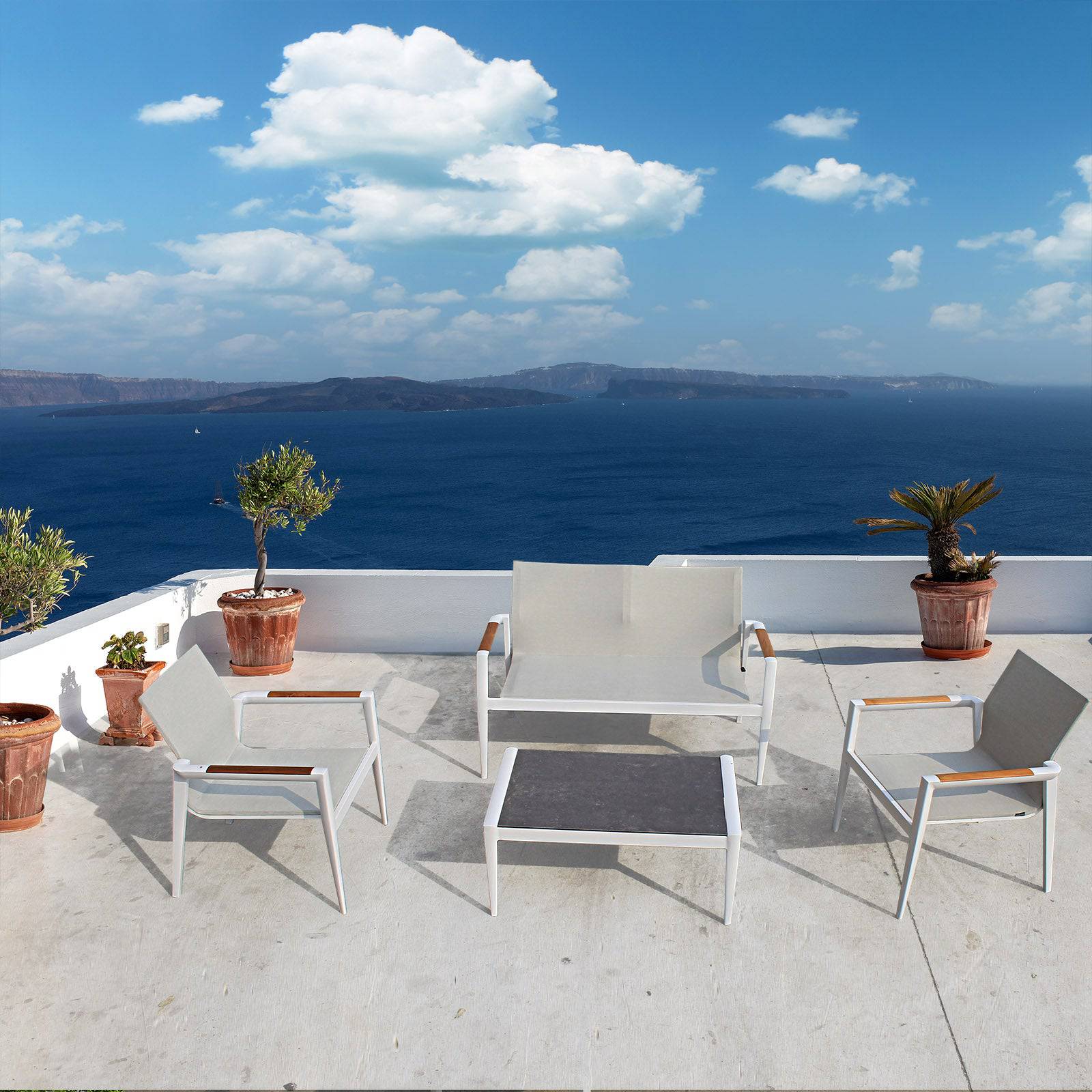 Phoenix Outdoor Sofa Set 2+1+1+1 Phoenix-S -  Outdoor Furniture Sets - ebarza Furniture UAE | Shop Modern Furniture in Abu Dhabi & Dubai - مفروشات ايبازرا في الامارات | تسوق اثاث عصري وديكورات مميزة في دبي وابوظبي