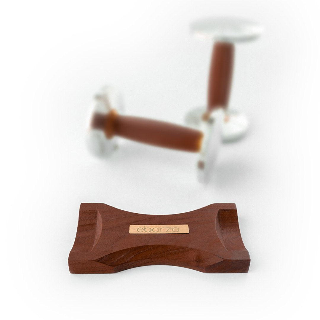 Ebarza Stainless steel and  Walnut Dumbbell Tray 1-5kg PRO-GMYLT00-1 -  Home Decor Figurines - ebarza Furniture UAE | Shop Modern Furniture in Abu Dhabi & Dubai - مفروشات ايبازرا في الامارات | تسوق اثاث عصري وديكورات مميزة في دبي وابوظبي