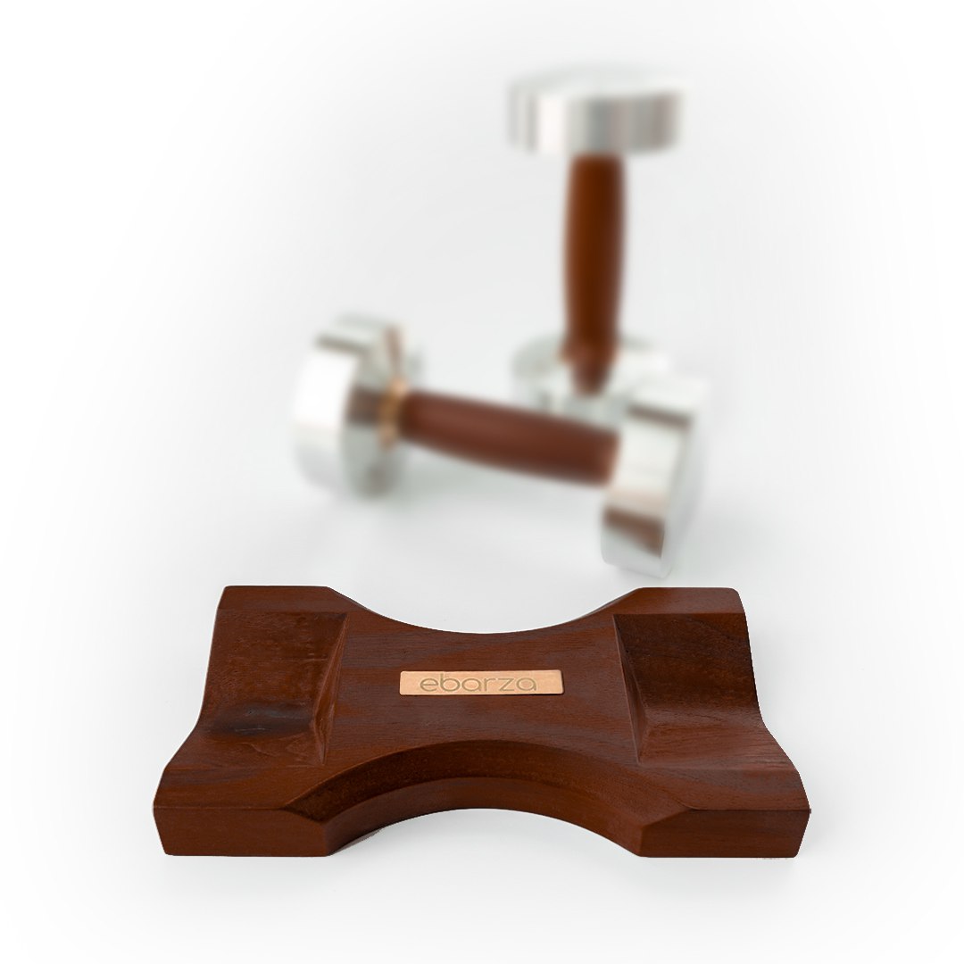 Ebarza Stainless Walnut Dumbbell Tray 1-16kg PRO-GMYLT00-3 -  Home Decor Figurines - ebarza Furniture UAE | Shop Modern Furniture in Abu Dhabi & Dubai - مفروشات ايبازرا في الامارات | تسوق اثاث عصري وديكورات مميزة في دبي وابوظبي