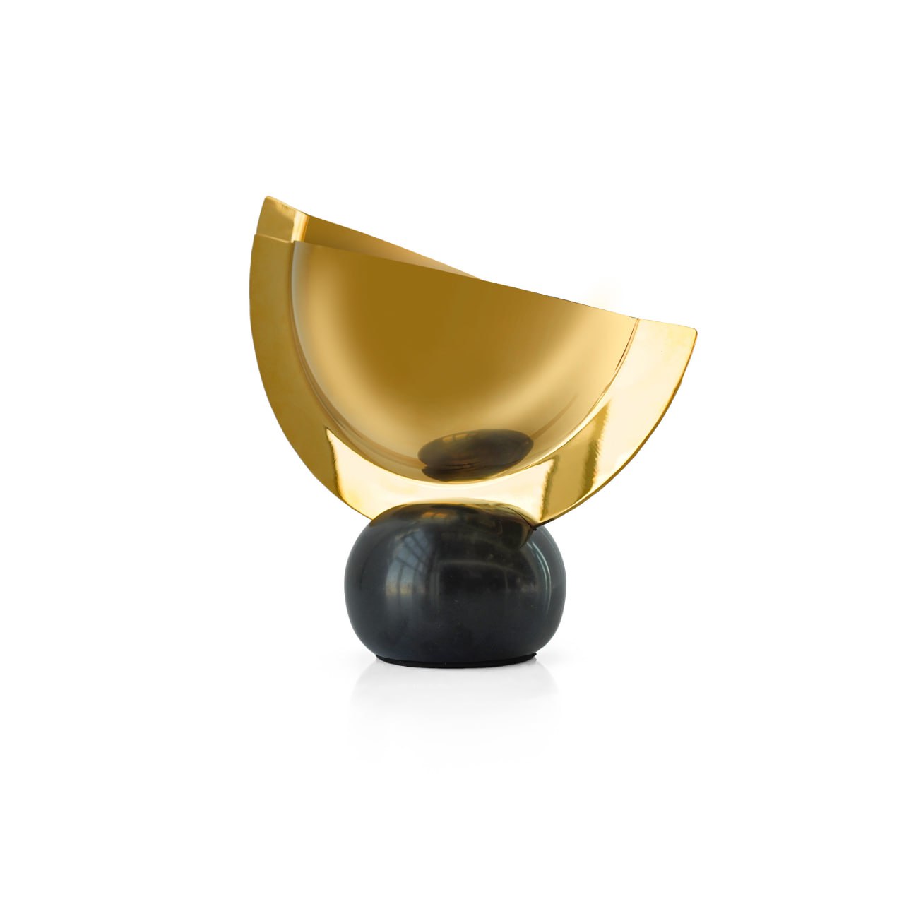 GOLD MARBLE & STEEL VASE TX11101 -  Vases - ebarza Furniture UAE | Shop Modern Furniture in Abu Dhabi & Dubai - مفروشات ايبازرا في الامارات | تسوق اثاث عصري وديكورات مميزة في دبي وابوظبي