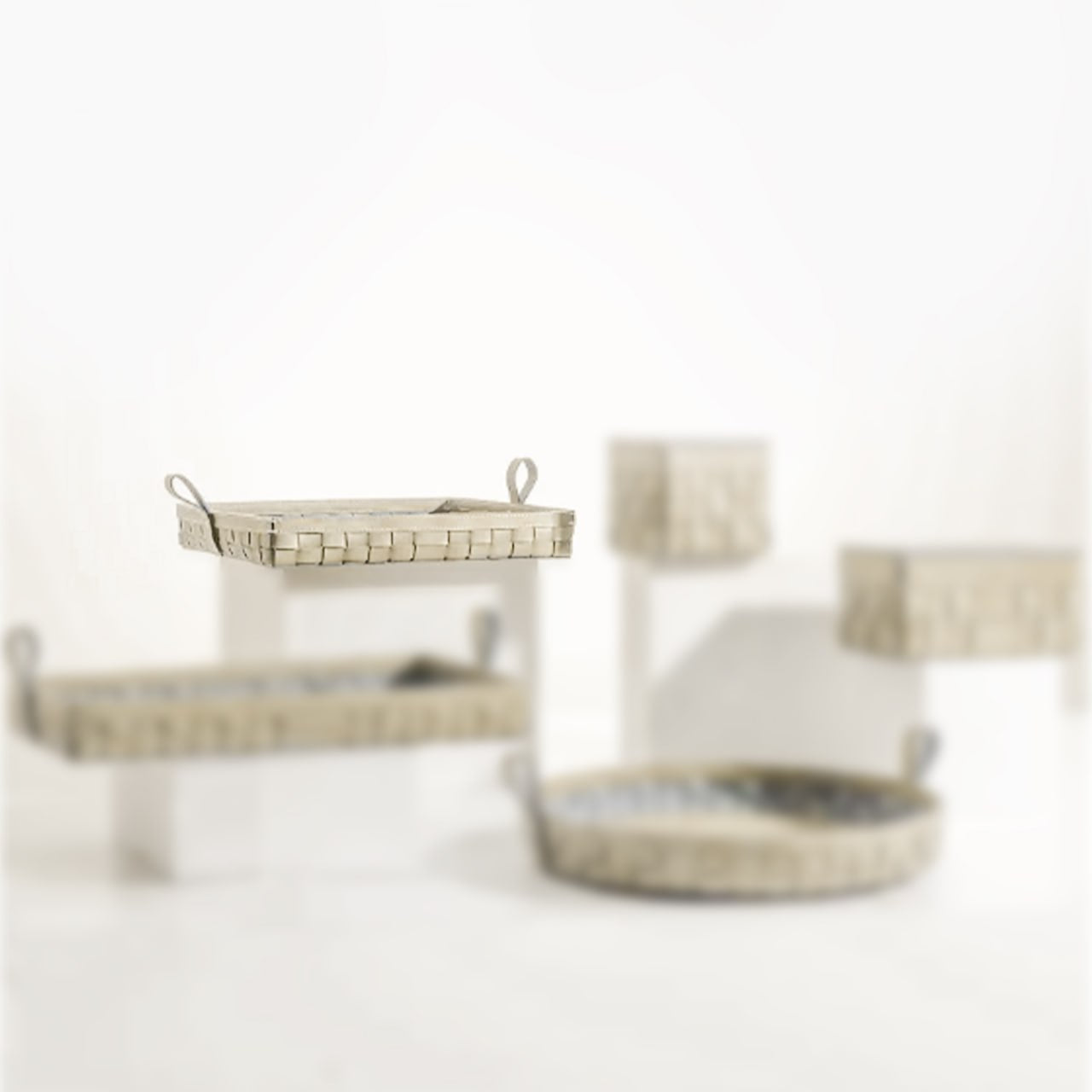 BEIGE KNITTING TRAY- RECTANGULAR DT201158A -  Trays - ebarza Furniture UAE | Shop Modern Furniture in Abu Dhabi & Dubai - مفروشات ايبازرا في الامارات | تسوق اثاث عصري وديكورات مميزة في دبي وابوظبي