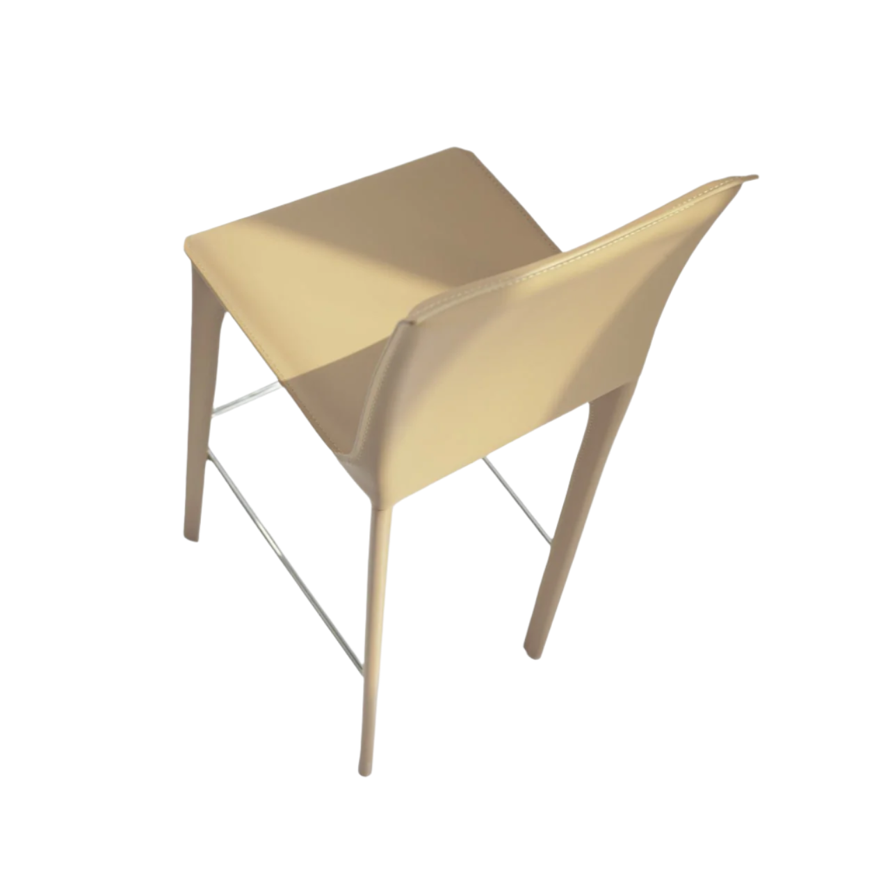 Mycroft Saddle Leather Bar Stool MLL-B43-khaki -  Bar Stools - ebarza Furniture UAE | Shop Modern Furniture in Abu Dhabi & Dubai - مفروشات ايبازرا في الامارات | تسوق اثاث عصري وديكورات مميزة في دبي وابوظبي