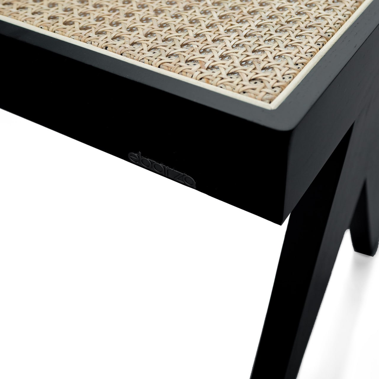 Natural Black with Natural Mesh Wood Bench MLL-WB01Black -  Benches - ebarza Furniture UAE | Shop Modern Furniture in Abu Dhabi & Dubai - مفروشات ايبازرا في الامارات | تسوق اثاث عصري وديكورات مميزة في دبي وابوظبي