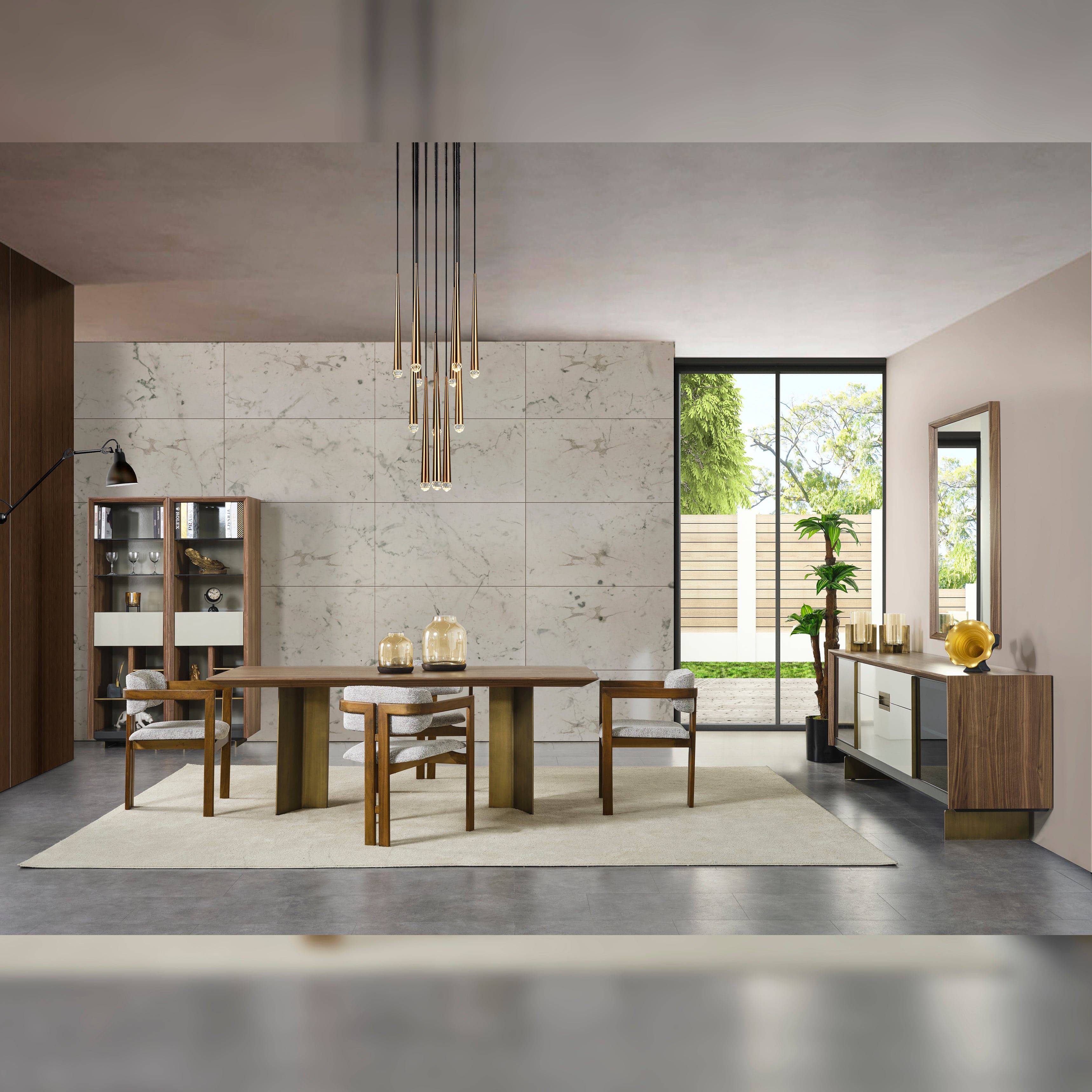 Pietra Kristal Dining Table Krstl-Dtable -  Dining Tables - ebarza Furniture UAE | Shop Modern Furniture in Abu Dhabi & Dubai - مفروشات ايبازرا في الامارات | تسوق اثاث عصري وديكورات مميزة في دبي وابوظبي
