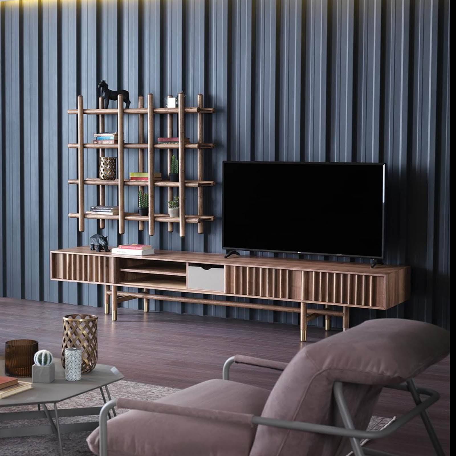 Pietra Tv Unit  Pietratv -  TV Units - ebarza Furniture UAE | Shop Modern Furniture in Abu Dhabi & Dubai - مفروشات ايبازرا في الامارات | تسوق اثاث عصري وديكورات مميزة في دبي وابوظبي