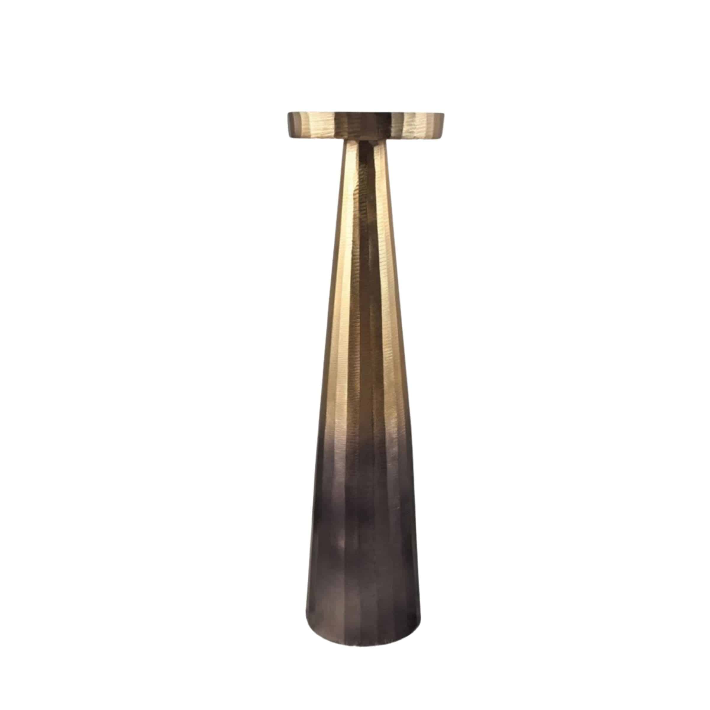 Pillar Holder Ombre Gold And Brown 14169-06 -  Candle Holders - ebarza Furniture UAE | Shop Modern Furniture in Abu Dhabi & Dubai - مفروشات ايبازرا في الامارات | تسوق اثاث عصري وديكورات مميزة في دبي وابوظبي
