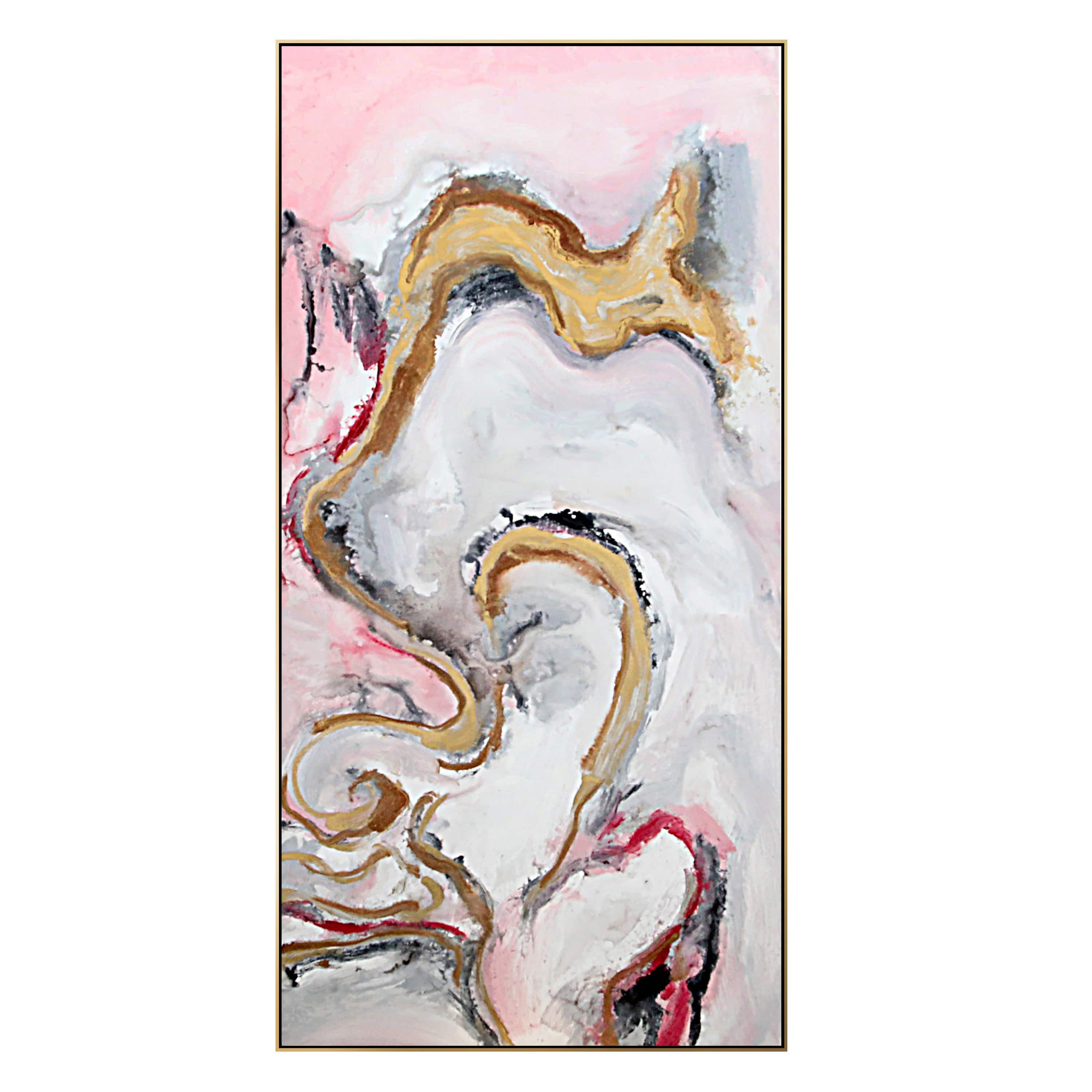 Pink Soul Hand Painted Art Painting With Frame 160X80 Cm Soap0106 -  Paintings - ebarza Furniture UAE | Shop Modern Furniture in Abu Dhabi & Dubai - مفروشات ايبازرا في الامارات | تسوق اثاث عصري وديكورات مميزة في دبي وابوظبي