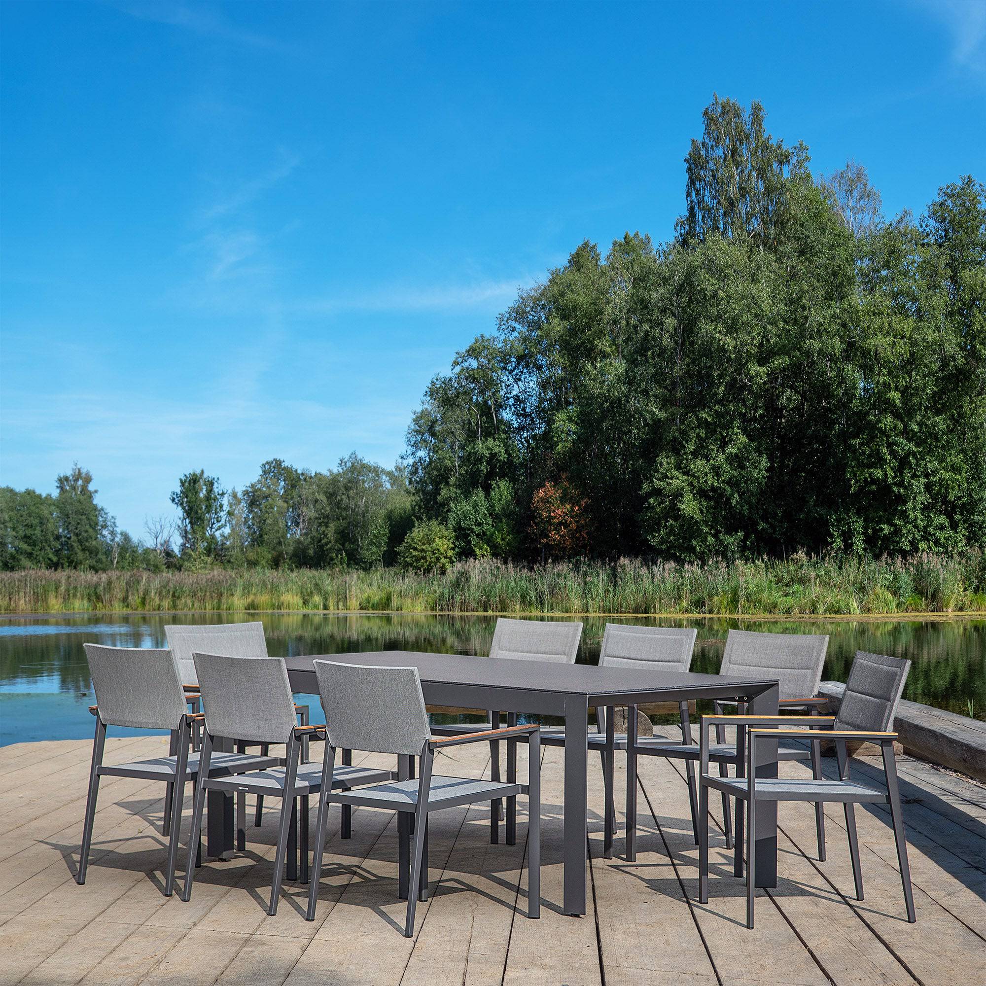 Polaris Outdoor Dining Table And Chair Set Polaris-D-Big -  Outdoor Furniture Sets - ebarza Furniture UAE | Shop Modern Furniture in Abu Dhabi & Dubai - مفروشات ايبازرا في الامارات | تسوق اثاث عصري وديكورات مميزة في دبي وابوظبي
