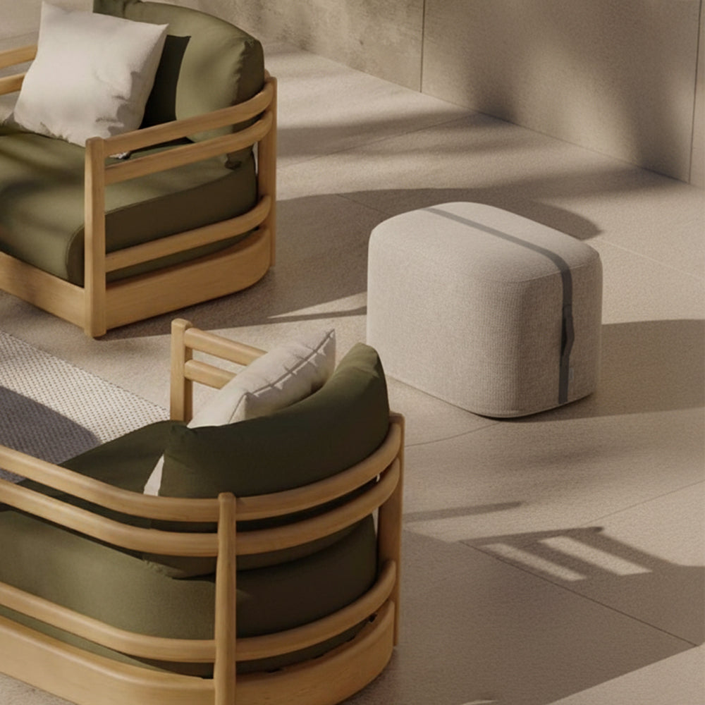 POOF RIBBON STOOL KC8806N14FAB - Big -  Poufs - ebarza Furniture UAE | Shop Modern Furniture in Abu Dhabi & Dubai - مفروشات ايبازرا في الامارات | تسوق اثاث عصري وديكورات مميزة في دبي وابوظبي