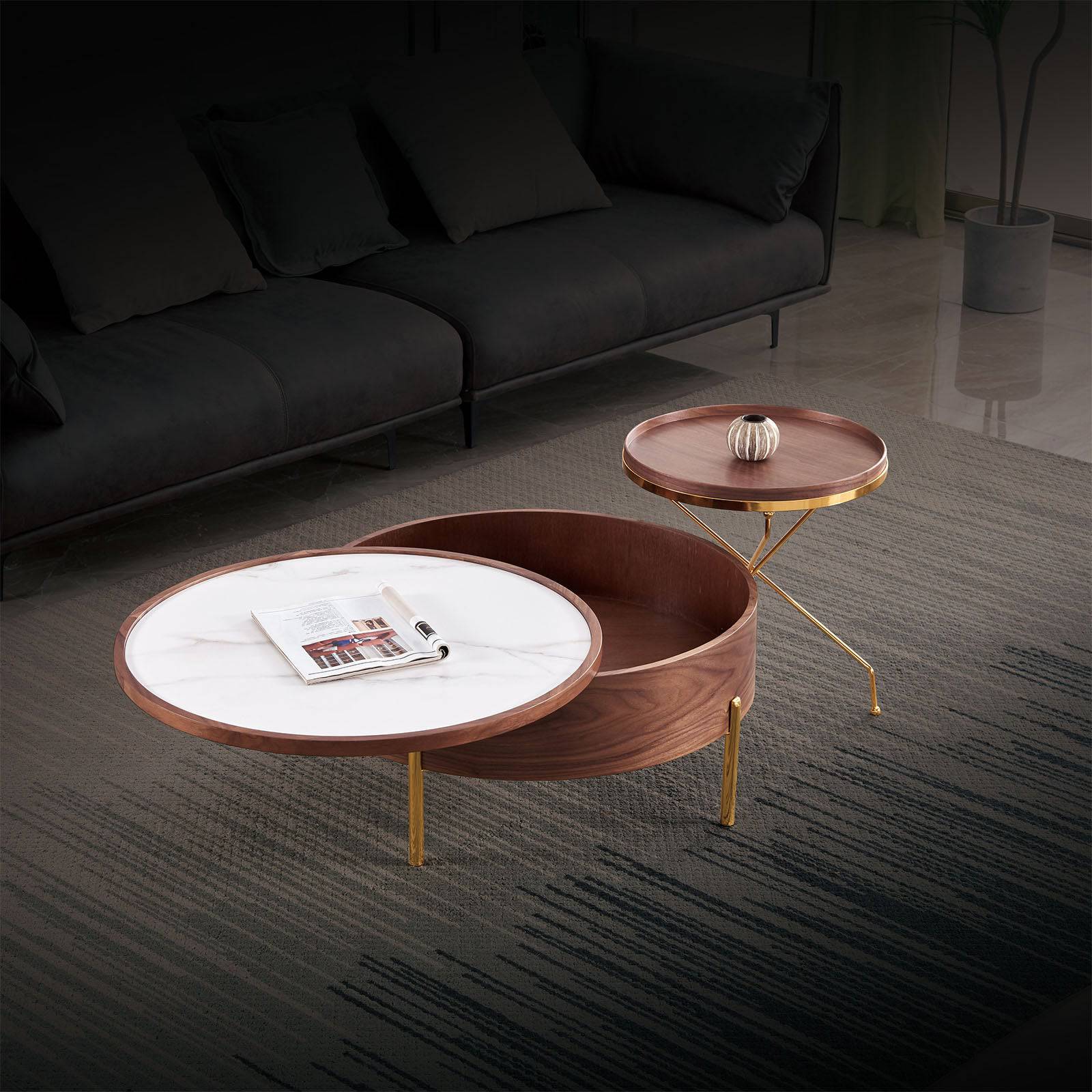 Prato Side Table Tg-609 -  Side Tables - ebarza Furniture UAE | Shop Modern Furniture in Abu Dhabi & Dubai - مفروشات ايبازرا في الامارات | تسوق اثاث عصري وديكورات مميزة في دبي وابوظبي