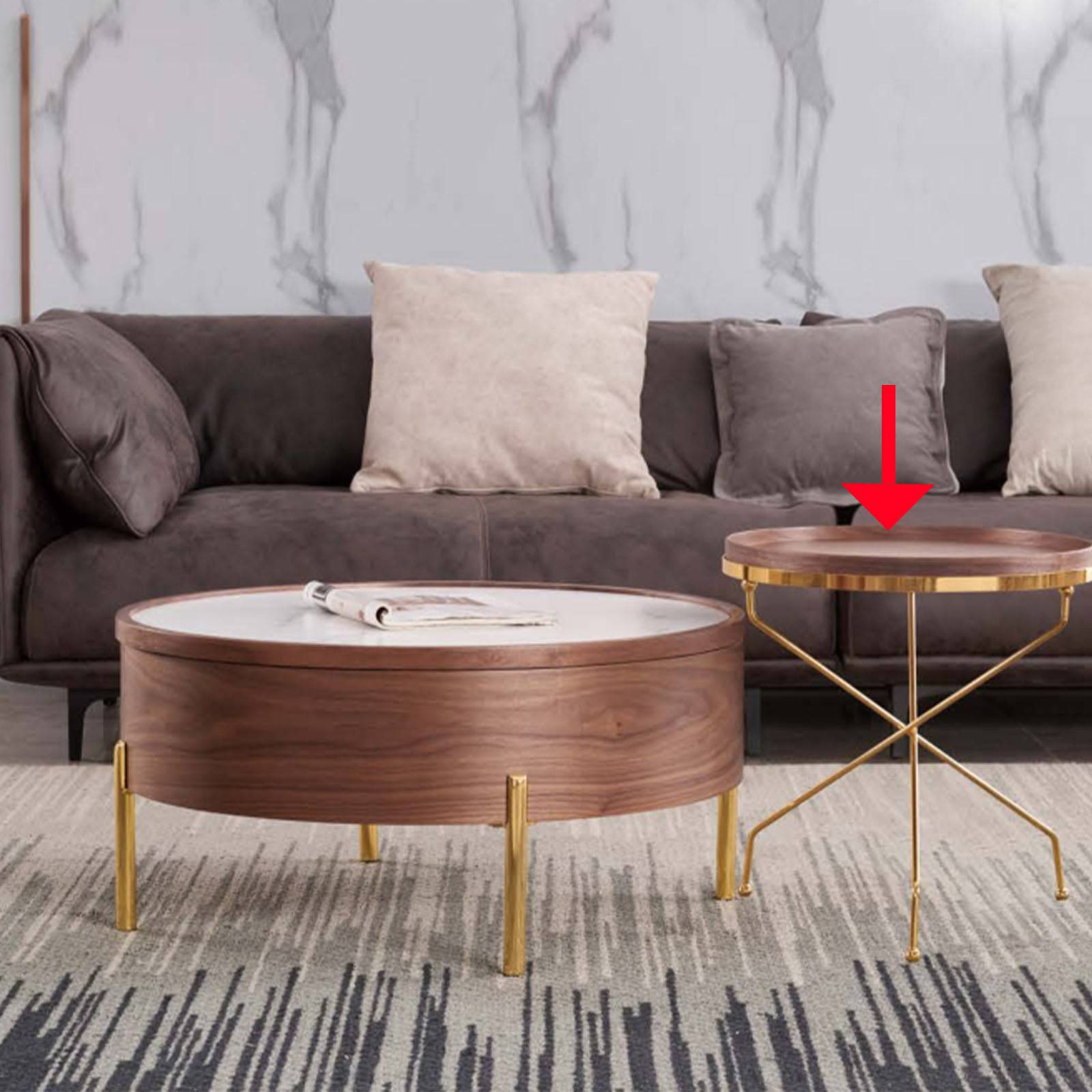 Prato Side Table Tg-609 -  Side Tables - ebarza Furniture UAE | Shop Modern Furniture in Abu Dhabi & Dubai - مفروشات ايبازرا في الامارات | تسوق اثاث عصري وديكورات مميزة في دبي وابوظبي