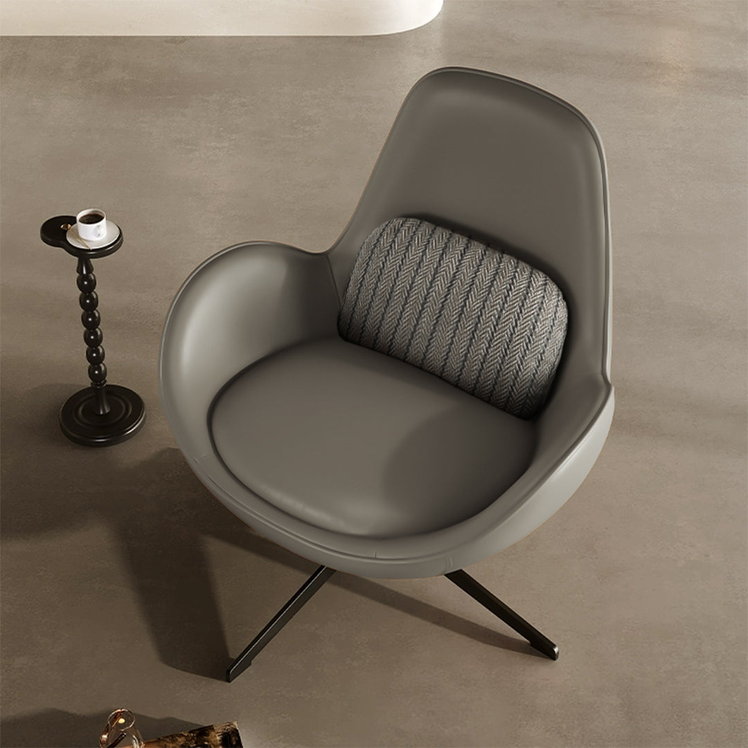 Vigo Swivel Lounge Chair LC017 - Beige -  Lounge Chairs - ebarza Furniture UAE | Shop Modern Furniture in Abu Dhabi & Dubai - مفروشات ايبازرا في الامارات | تسوق اثاث عصري وديكورات مميزة في دبي وابوظبي