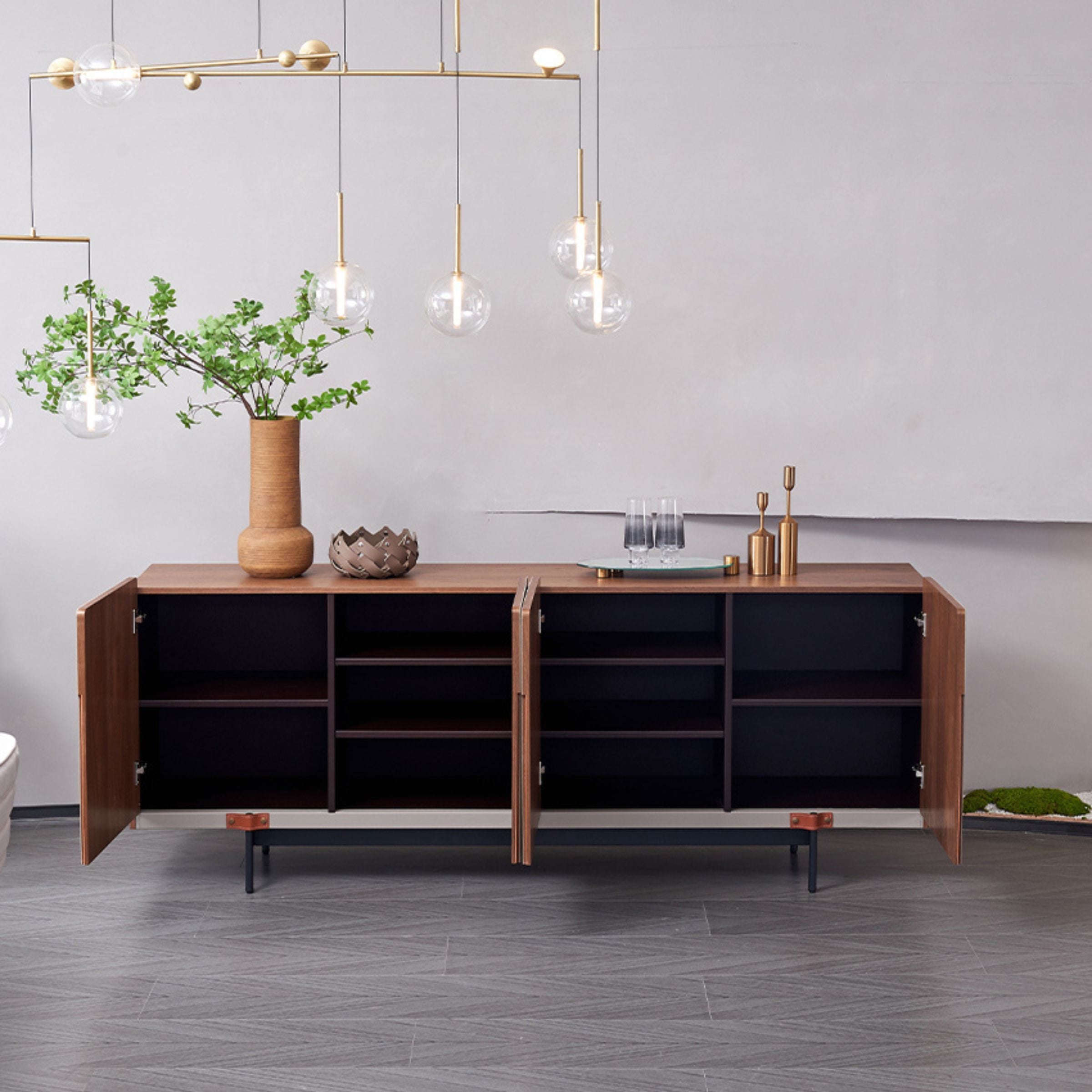 Mycroft Saddle Leather Cabinet MLL-T07 -  Storage/TV Unites - ebarza Furniture UAE | Shop Modern Furniture in Abu Dhabi & Dubai - مفروشات ايبازرا في الامارات | تسوق اثاث عصري وديكورات مميزة في دبي وابوظبي