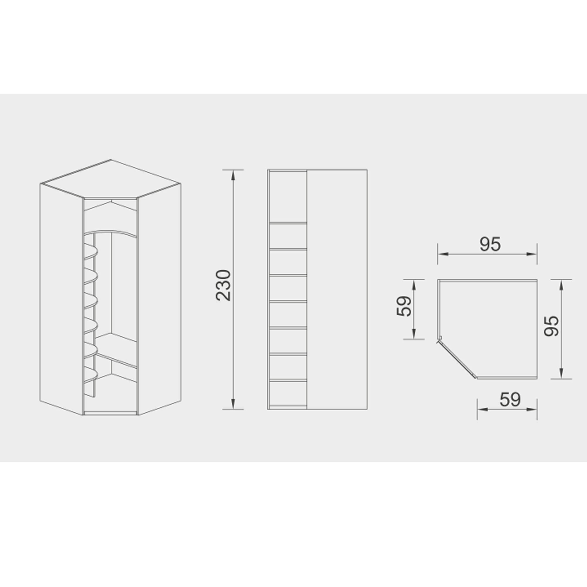 Puzzle Corner Module Cabinet With Led And Wooden Door Puzzle-Corner-Wood -  Cabinets - ebarza Furniture UAE | Shop Modern Furniture in Abu Dhabi & Dubai - مفروشات ايبازرا في الامارات | تسوق اثاث عصري وديكورات مميزة في دبي وابوظبي