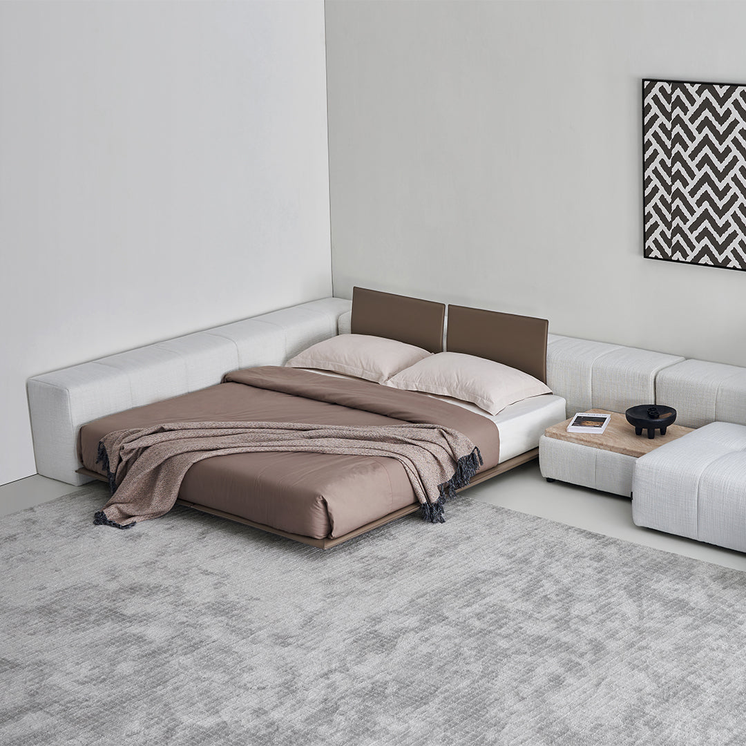 Puzzle Suspended Bed Base with 2 backrest - SF080 -  Bedsteads - ebarza Furniture UAE | Shop Modern Furniture in Abu Dhabi & Dubai - مفروشات ايبازرا في الامارات | تسوق اثاث عصري وديكورات مميزة في دبي وابوظبي