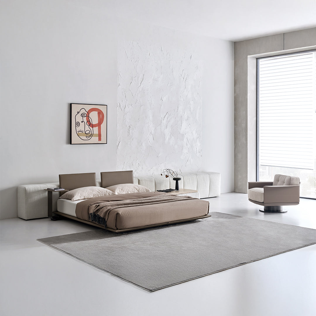 Puzzle Suspended Bed Base with 2 backrest - SF080 -  Bedsteads - ebarza Furniture UAE | Shop Modern Furniture in Abu Dhabi & Dubai - مفروشات ايبازرا في الامارات | تسوق اثاث عصري وديكورات مميزة في دبي وابوظبي