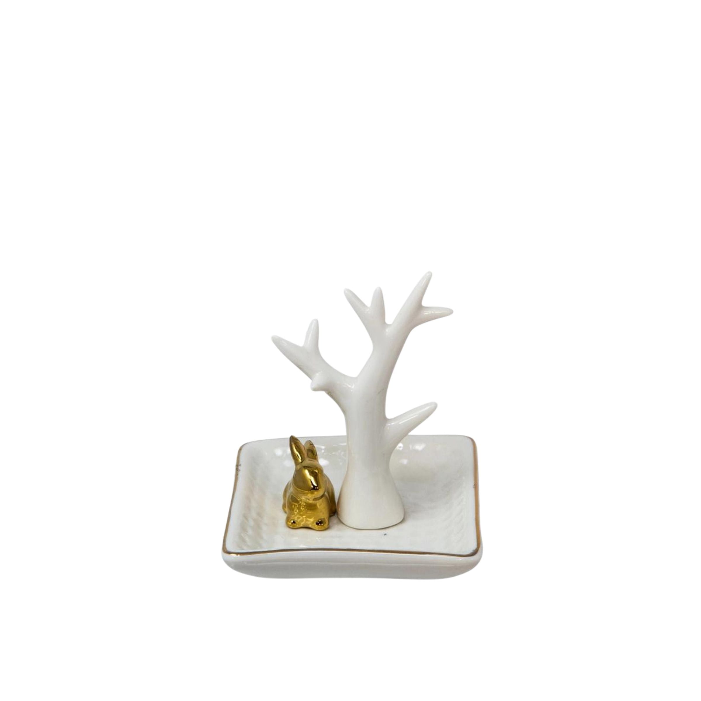 Rabbit Ring Holder - Porcelain 12391-06 -  Home Decor Figurines - ebarza Furniture UAE | Shop Modern Furniture in Abu Dhabi & Dubai - مفروشات ايبازرا في الامارات | تسوق اثاث عصري وديكورات مميزة في دبي وابوظبي