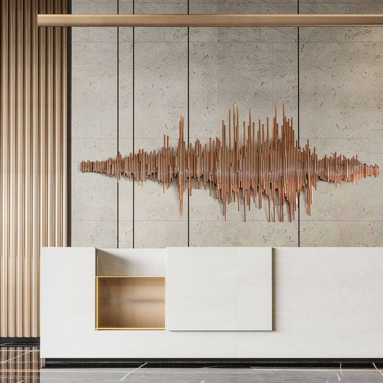 Radio Wave Handcrafted Stainless Steel Artwork Bg2020120 -  Artwork - ebarza Furniture UAE | Shop Modern Furniture in Abu Dhabi & Dubai - مفروشات ايبازرا في الامارات | تسوق اثاث عصري وديكورات مميزة في دبي وابوظبي