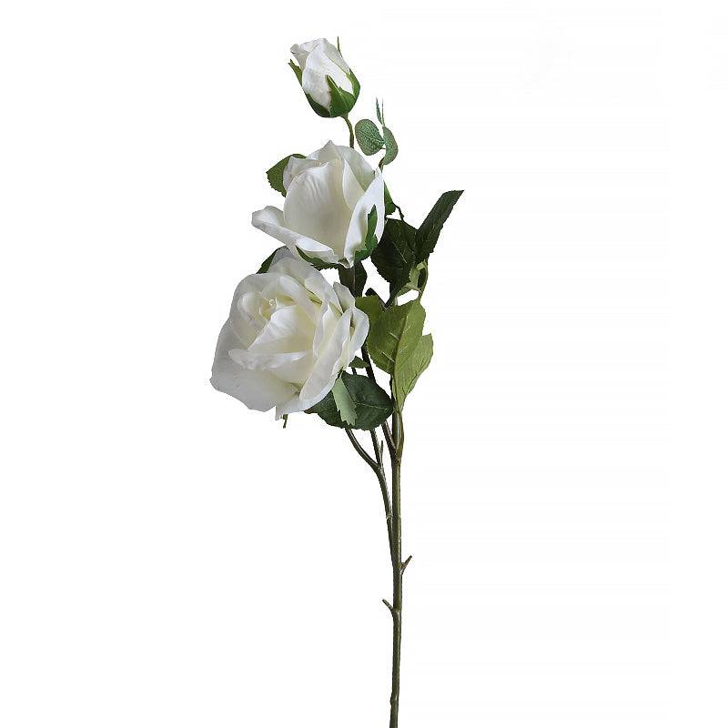 Real Touch Rose - White Fl-Jh147 -  Plants - ebarza Furniture UAE | Shop Modern Furniture in Abu Dhabi & Dubai - مفروشات ايبازرا في الامارات | تسوق اثاث عصري وديكورات مميزة في دبي وابوظبي