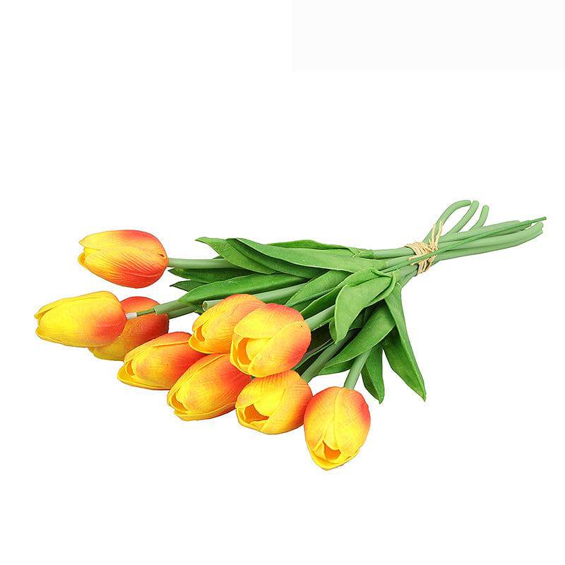 Real Touch  Tulip - Orange Fl-Jh198 -  Plants - ebarza Furniture UAE | Shop Modern Furniture in Abu Dhabi & Dubai - مفروشات ايبازرا في الامارات | تسوق اثاث عصري وديكورات مميزة في دبي وابوظبي