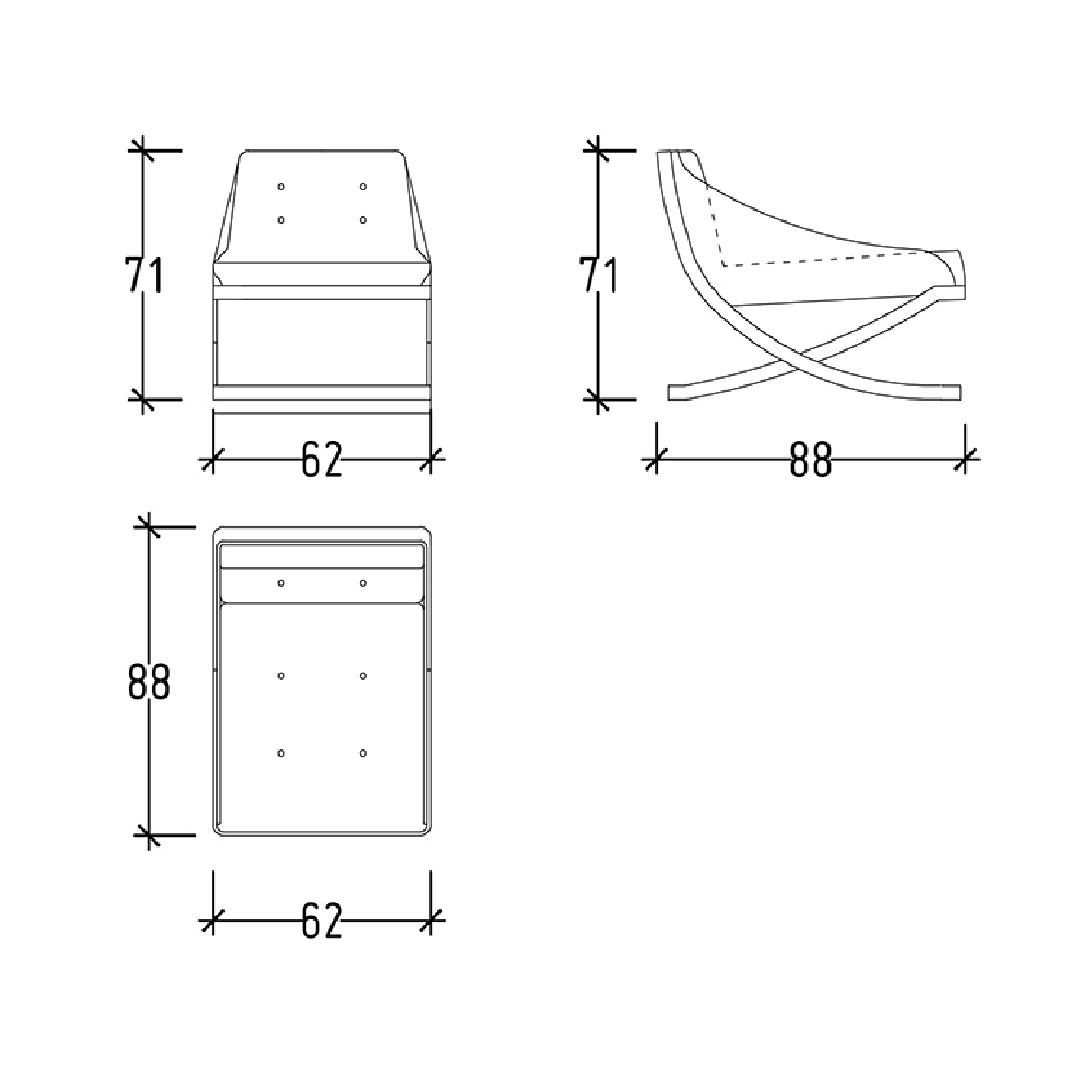 Rest Lounge Chair Rstlc-058 -  Lounge Chairs - ebarza Furniture UAE | Shop Modern Furniture in Abu Dhabi & Dubai - مفروشات ايبازرا في الامارات | تسوق اثاث عصري وديكورات مميزة في دبي وابوظبي