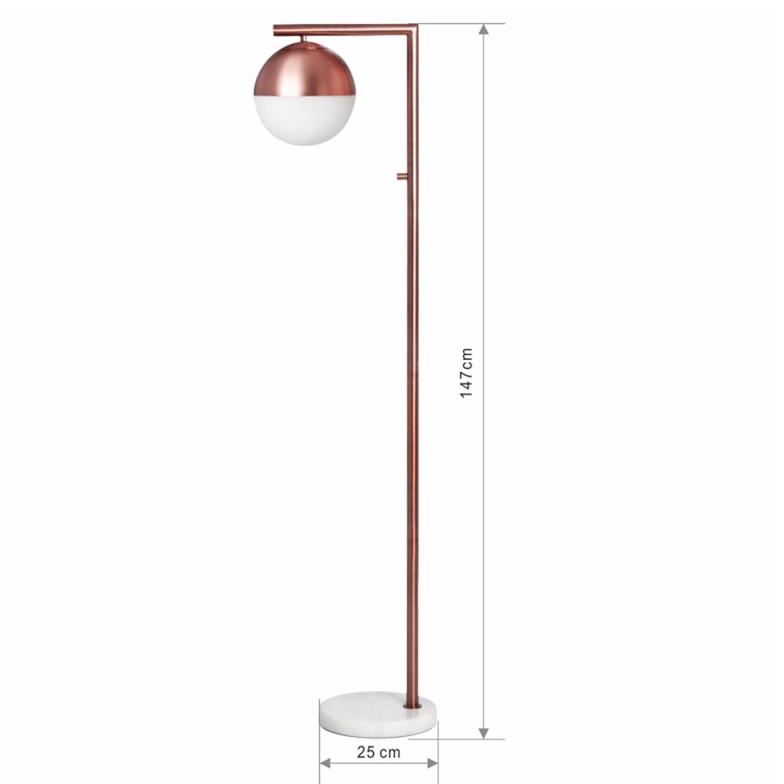 Rho Floor Lamp CY-NEW-055-RG -  Floor Lamps - ebarza Furniture UAE | Shop Modern Furniture in Abu Dhabi & Dubai - مفروشات ايبازرا في الامارات | تسوق اثاث عصري وديكورات مميزة في دبي وابوظبي