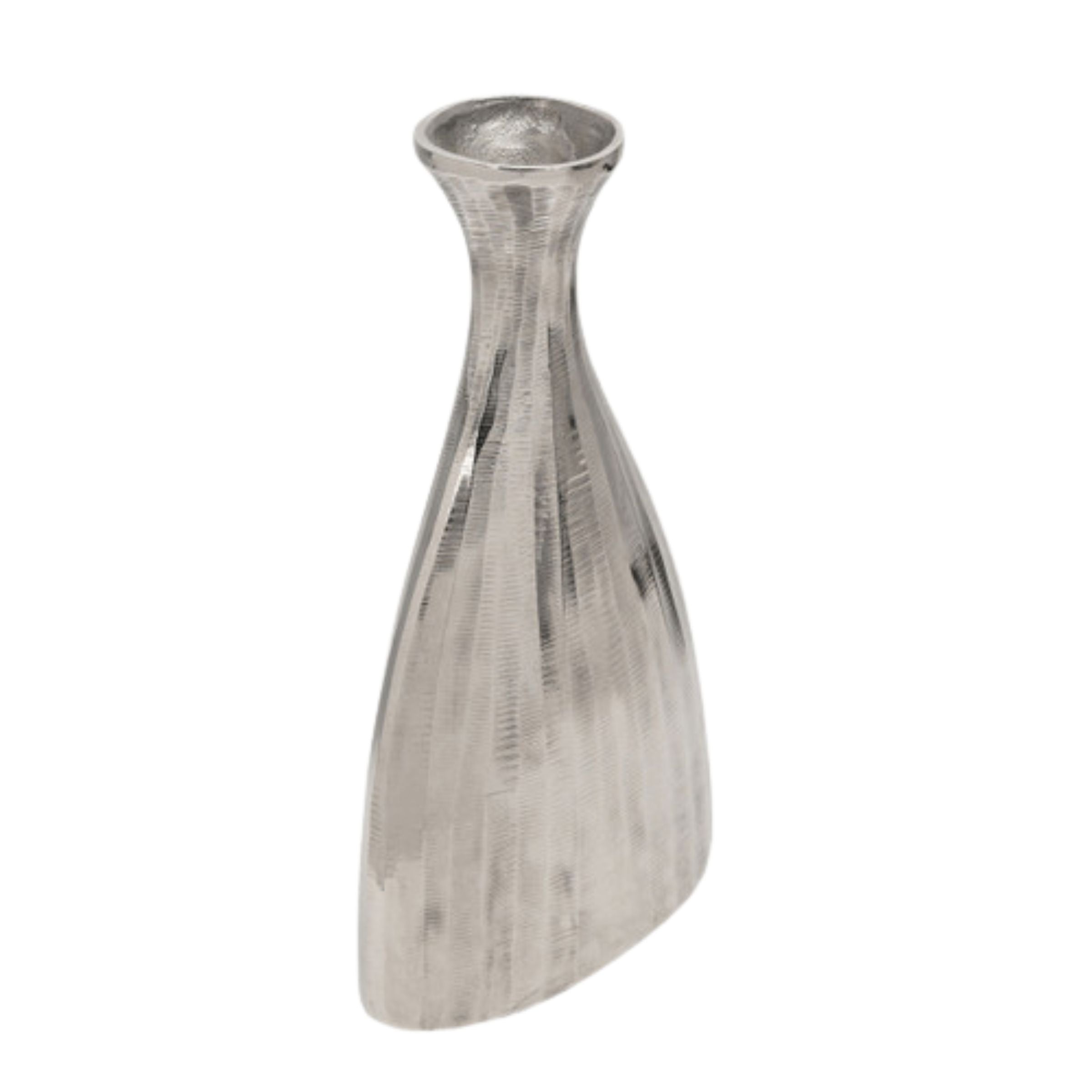 Ridged Metal Vase 15607-01 -  Vases - ebarza Furniture UAE | Shop Modern Furniture in Abu Dhabi & Dubai - مفروشات ايبازرا في الامارات | تسوق اثاث عصري وديكورات مميزة في دبي وابوظبي
