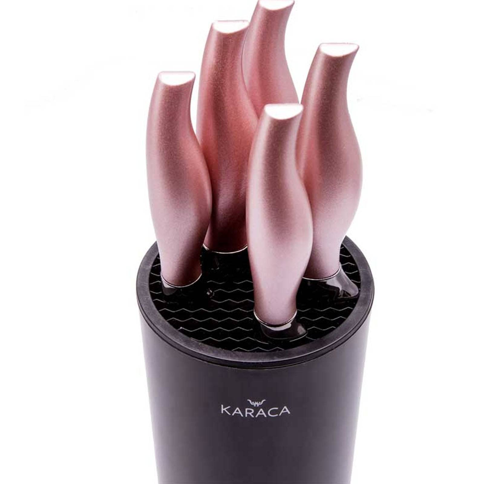 Rosegold 6 Piece Knife Set 153.03.07.4567 -  Kitchen Knives - ebarza Furniture UAE | Shop Modern Furniture in Abu Dhabi & Dubai - مفروشات ايبازرا في الامارات | تسوق اثاث عصري وديكورات مميزة في دبي وابوظبي