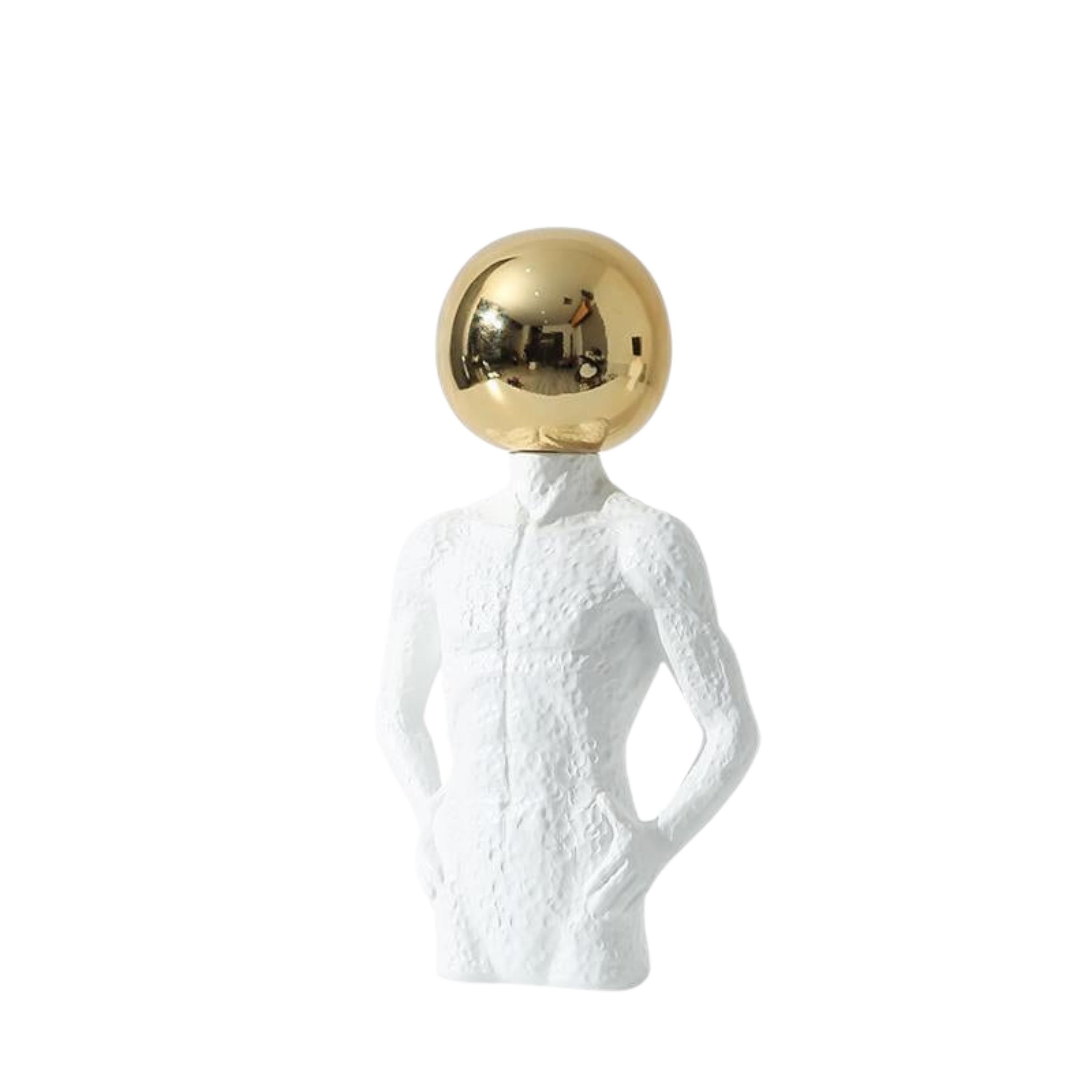 Round Man Gold A Fc-Sz2194A -  Home Decor Figurines - ebarza Furniture UAE | Shop Modern Furniture in Abu Dhabi & Dubai - مفروشات ايبازرا في الامارات | تسوق اثاث عصري وديكورات مميزة في دبي وابوظبي