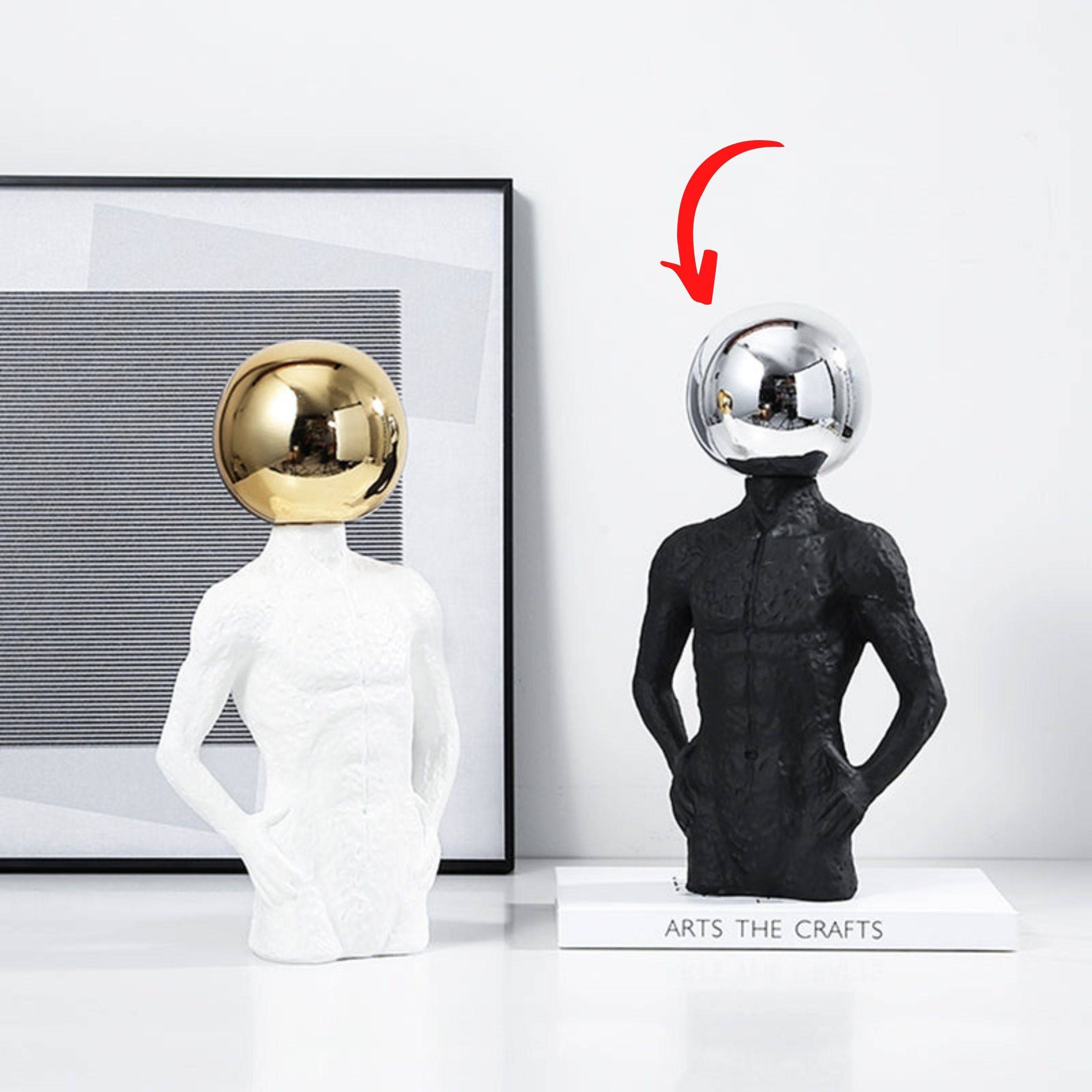 Round Man Silver B Fc-Sz2194B -  Home Decor Figurines - ebarza Furniture UAE | Shop Modern Furniture in Abu Dhabi & Dubai - مفروشات ايبازرا في الامارات | تسوق اثاث عصري وديكورات مميزة في دبي وابوظبي