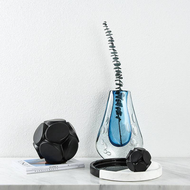 Round Piece Ball-Black A Fa-D21001A -  Home Decor Figurines - ebarza Furniture UAE | Shop Modern Furniture in Abu Dhabi & Dubai - مفروشات ايبازرا في الامارات | تسوق اثاث عصري وديكورات مميزة في دبي وابوظبي