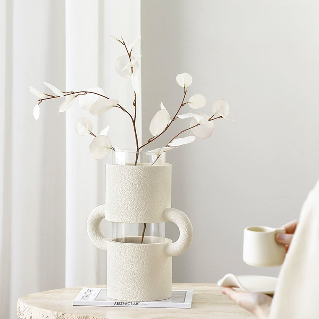 White Resin & Glass Amphora  FC-SZ23010 -  Drinkware - ebarza Furniture UAE | Shop Modern Furniture in Abu Dhabi & Dubai - مفروشات ايبازرا في الامارات | تسوق اثاث عصري وديكورات مميزة في دبي وابوظبي
