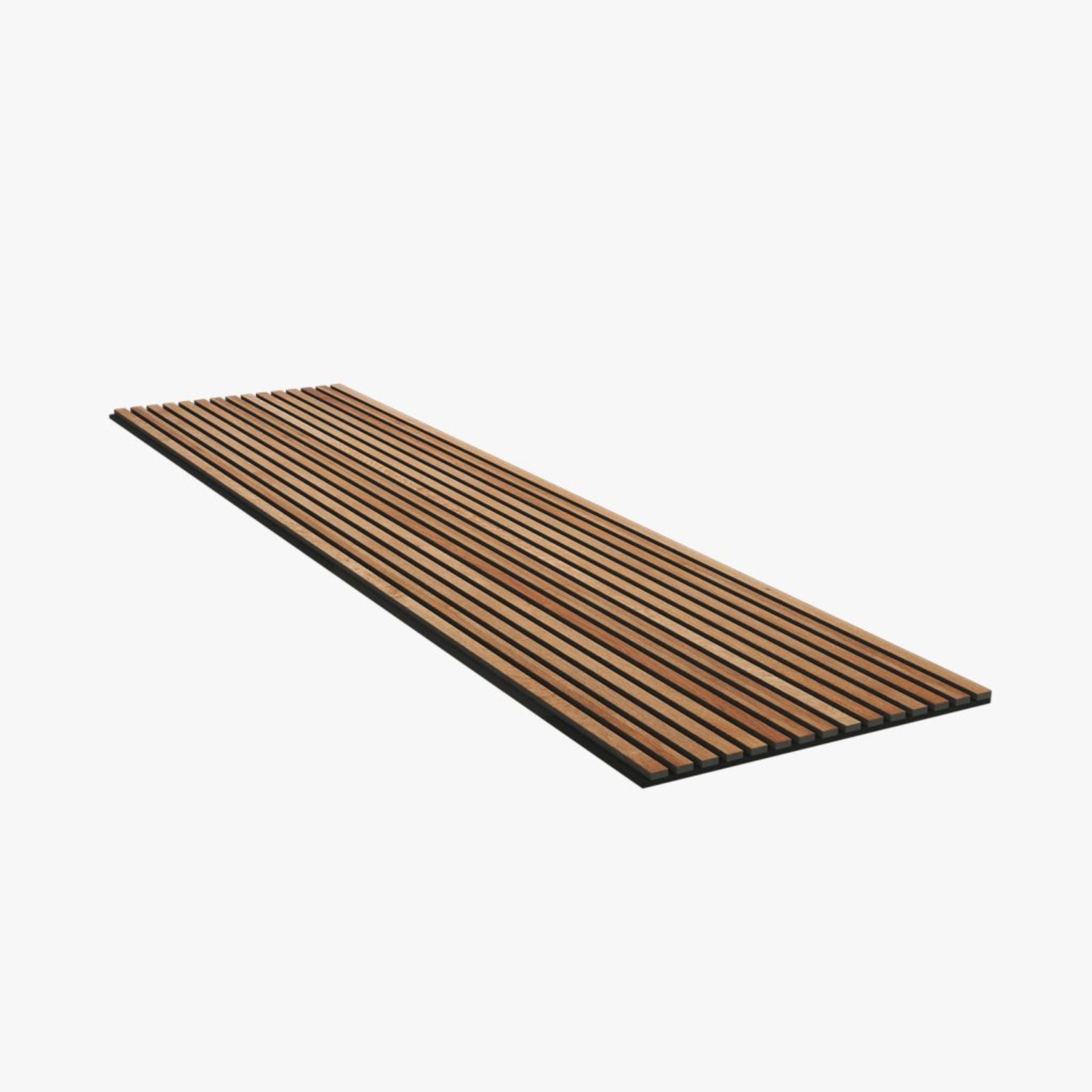 Sample of 280x60x2.1cm Slat Acoustic Panel 35-15mm Fire Retardant Decoration Panel Walnut-OAK-001 -Sample -  Wall panels samples - ebarza Furniture UAE | Shop Modern Furniture in Abu Dhabi & Dubai - مفروشات ايبازرا في الامارات | تسوق اثاث عصري وديكورات مميزة في دبي وابوظبي