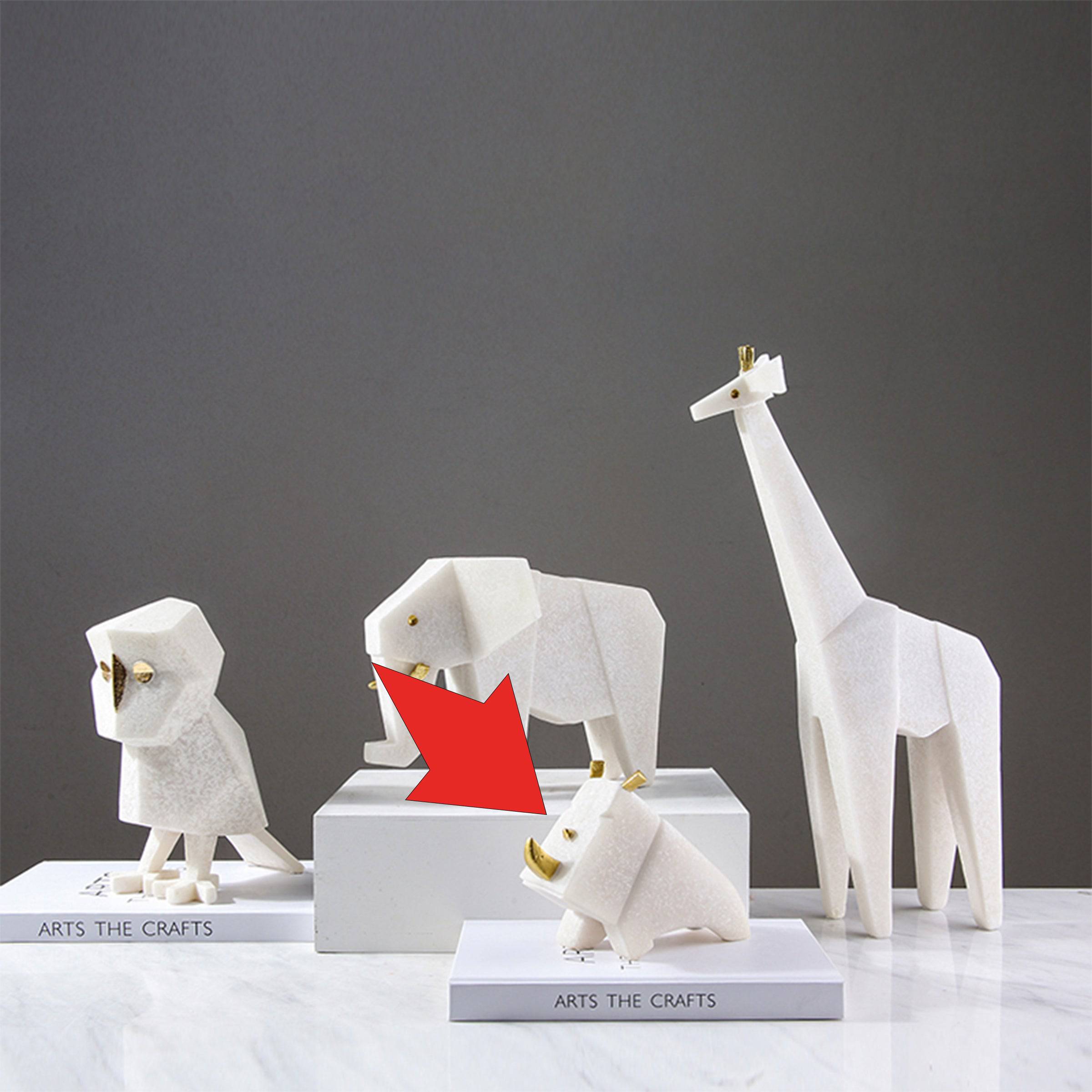 Sandstone Rhinoceros Fc-Sz2115 -  Home Decor Figurines - ebarza Furniture UAE | Shop Modern Furniture in Abu Dhabi & Dubai - مفروشات ايبازرا في الامارات | تسوق اثاث عصري وديكورات مميزة في دبي وابوظبي