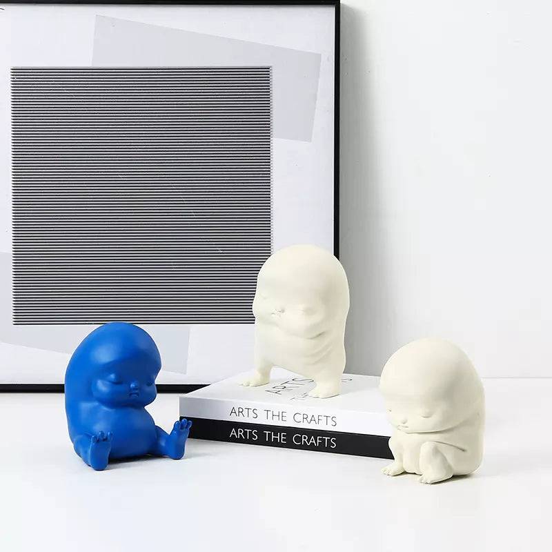 Seated Elf White- B Fc-Sz22010B -  Home Decor Figurines - ebarza Furniture UAE | Shop Modern Furniture in Abu Dhabi & Dubai - مفروشات ايبازرا في الامارات | تسوق اثاث عصري وديكورات مميزة في دبي وابوظبي